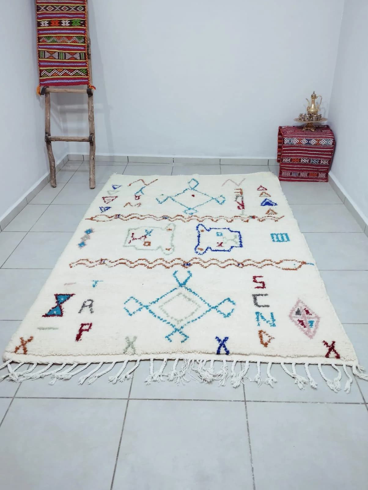 Beni Ourain Rug Custom | Moroccan Wool Area Rug | Handwoven Berber Geometric Carpet | Boho Tribal - image 4