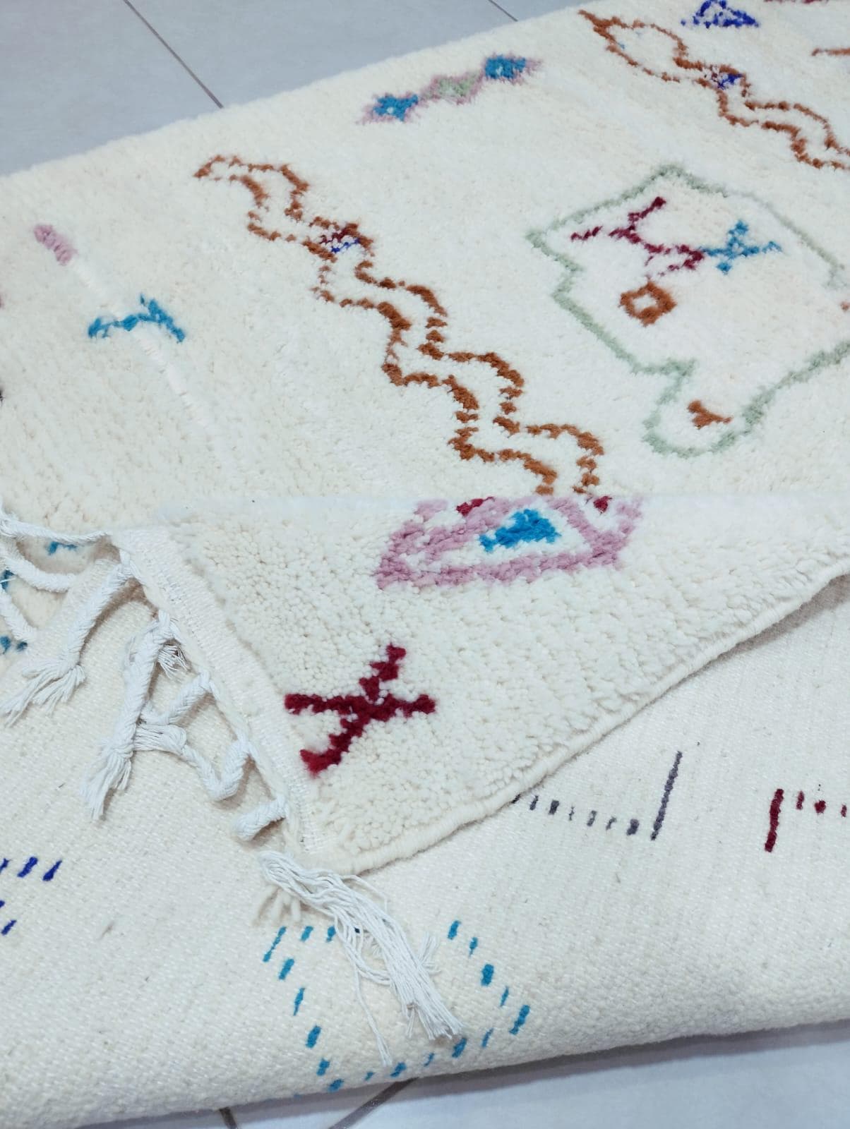 Beni Ourain Rug Custom | Moroccan Wool Area Rug | Handwoven Berber Geometric Carpet | Boho Tribal - image 5