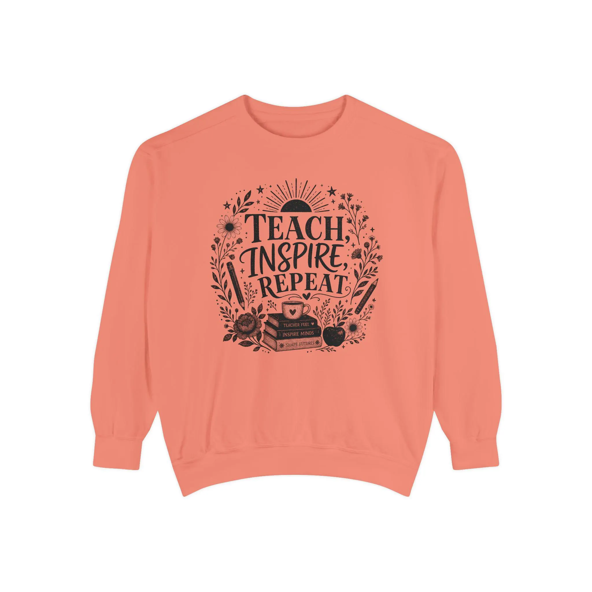 Teach Inspire Repeat sweatshirt | Teacher typography design - image 4