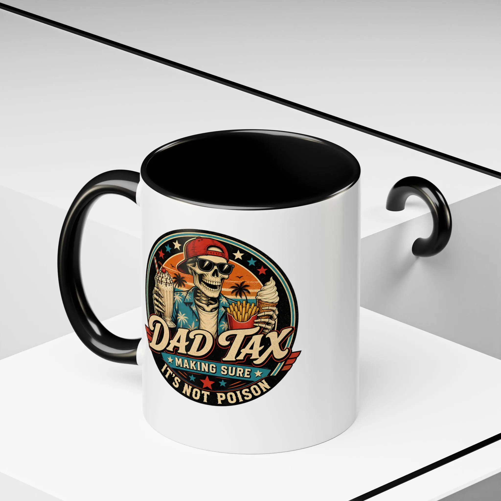Dad Tax Skeleton with Coffee Mug