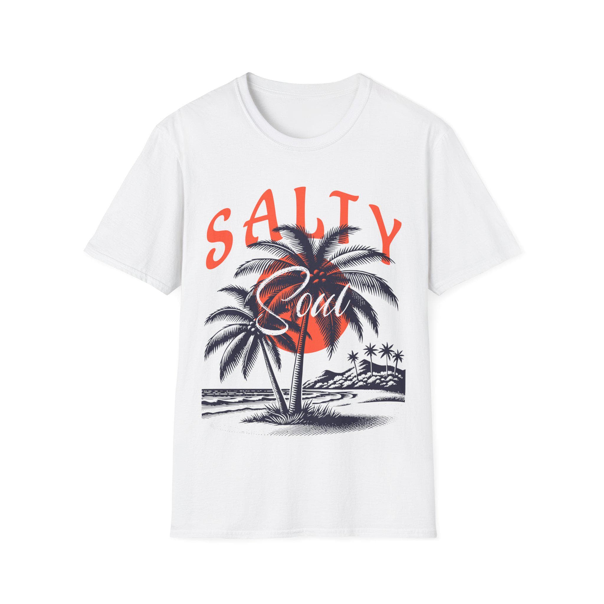 Salty Soul Summer Shirt | Retro Beach Sunset Palm Tree Tee - image 5