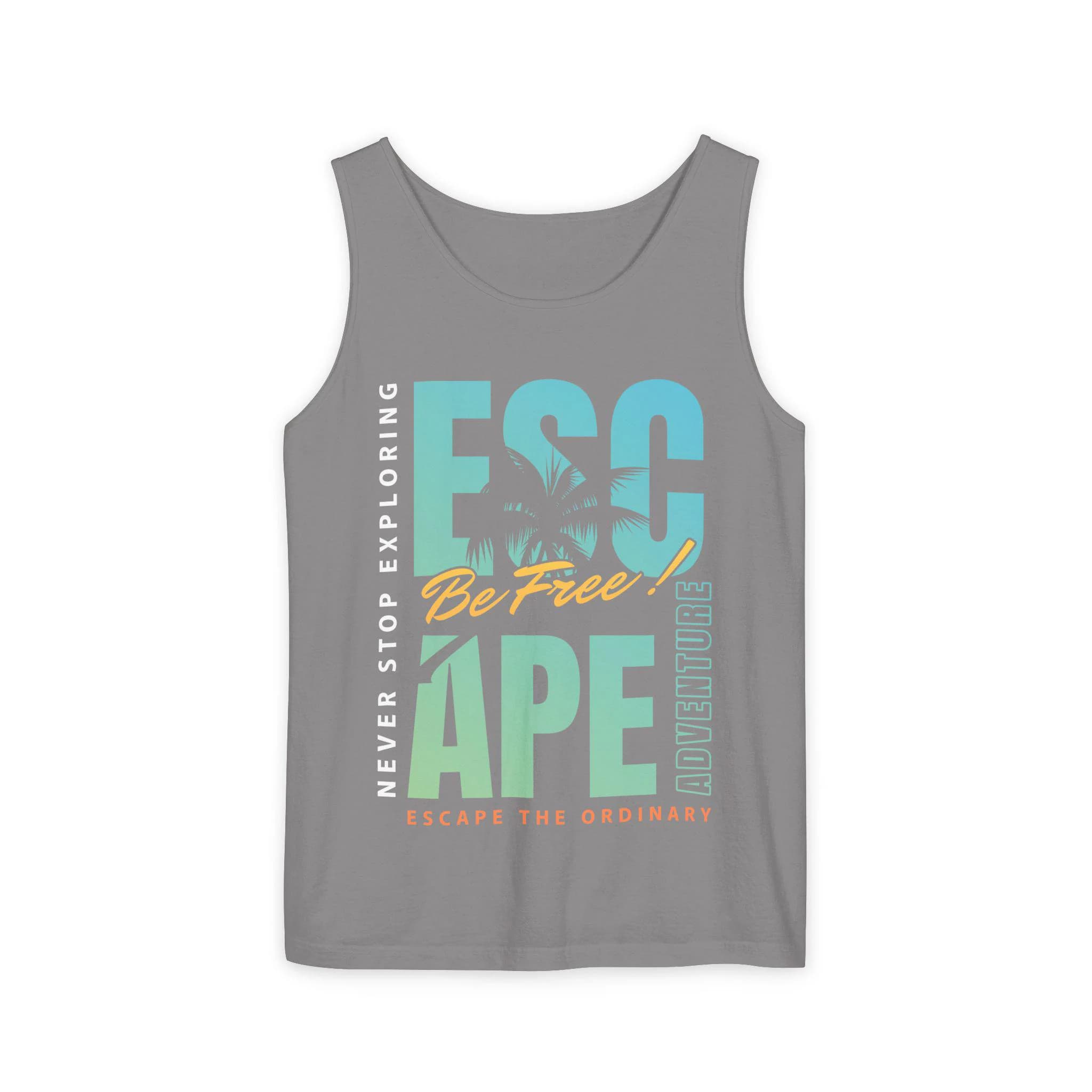 Escape Be Free Adventure Tank Top | Tropical Palm Graphic, Explore - image 4