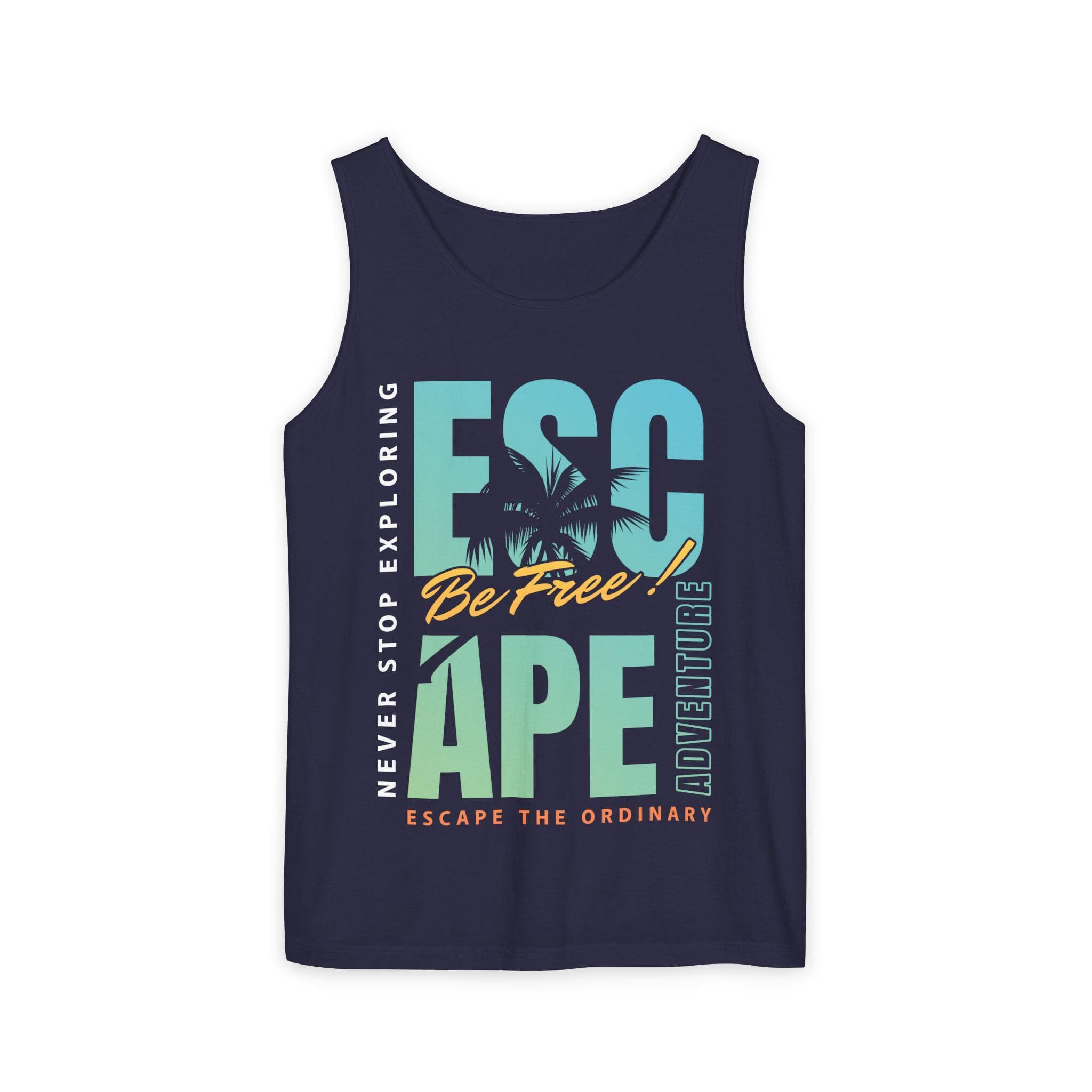 Escape Be Free Adventure Tank Top | Tropical Palm Graphic, Explore - image 5