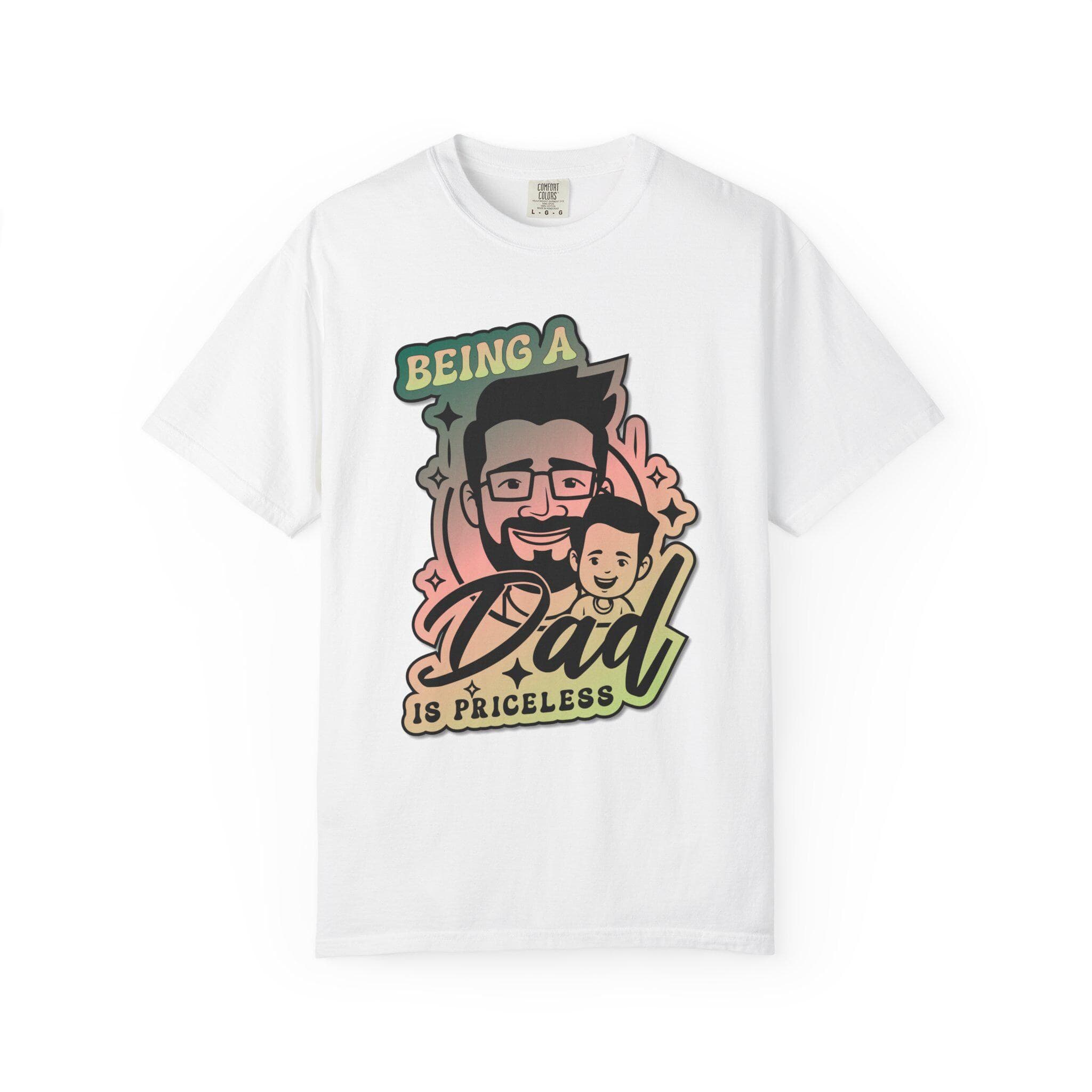 Being a Dad Is Priceless T-Shirt | Dad and Child Illustration - image 3