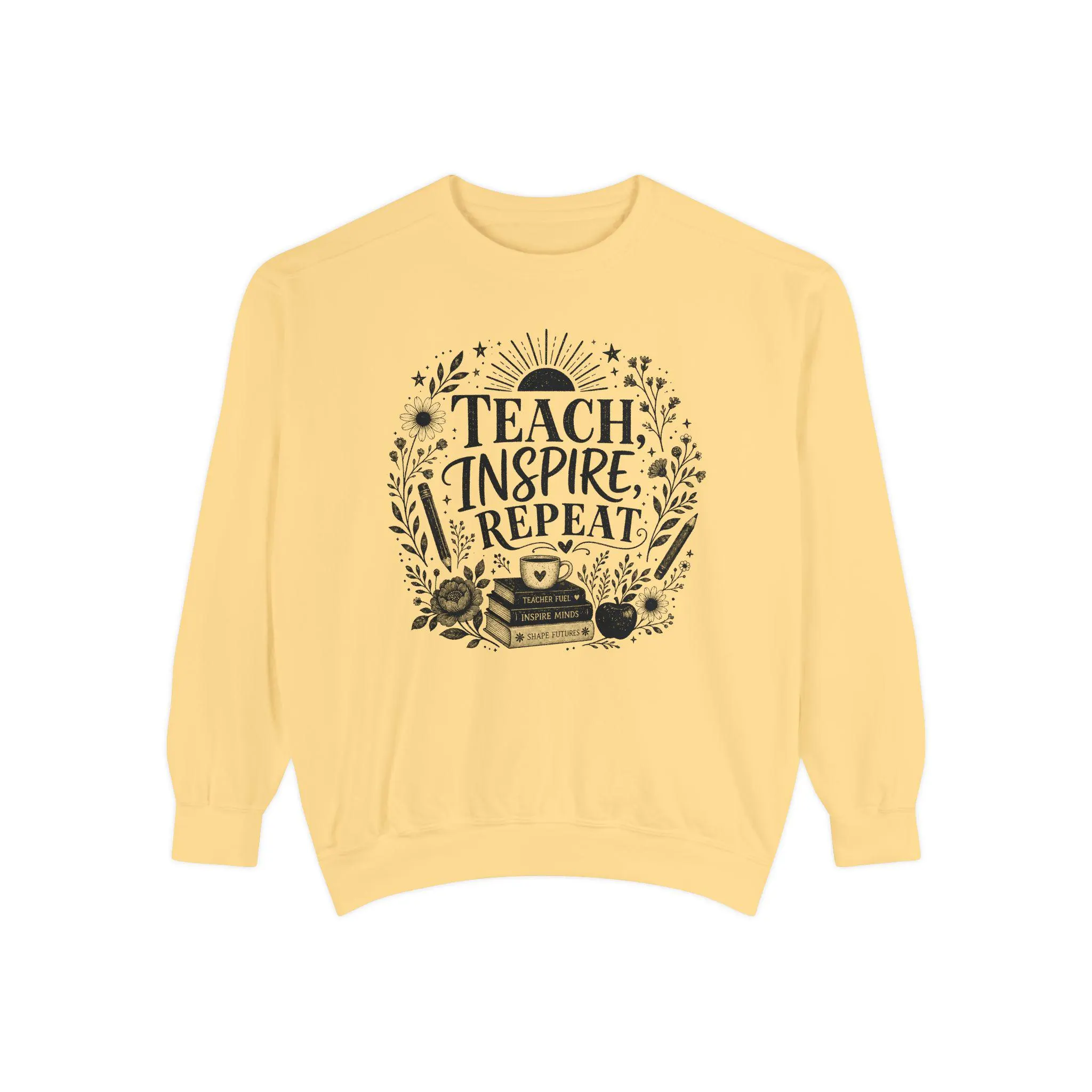 Teach Inspire Repeat sweatshirt | Teacher typography design - image 5