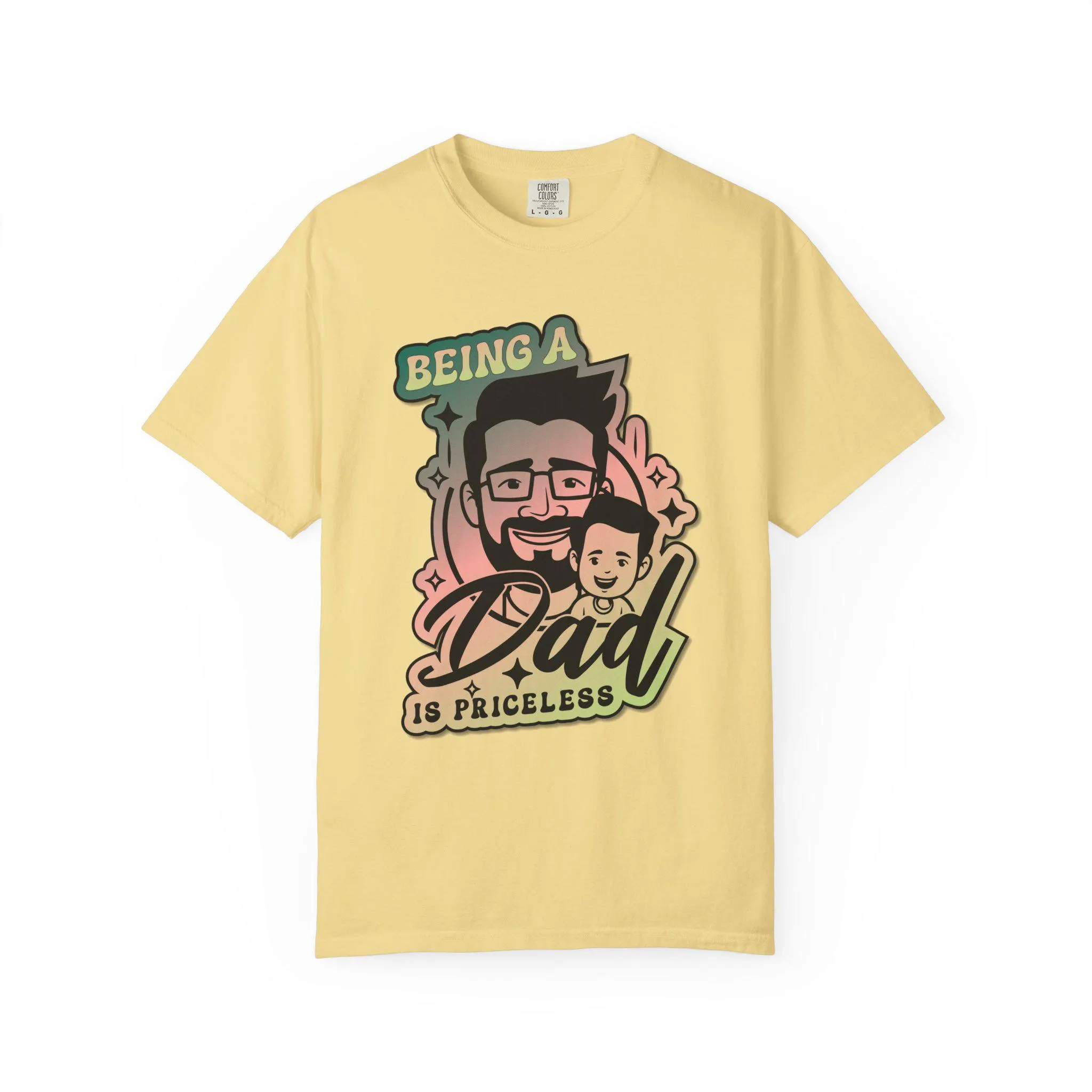 Being a Dad Is Priceless T-Shirt | Dad and Child Illustration - image 4