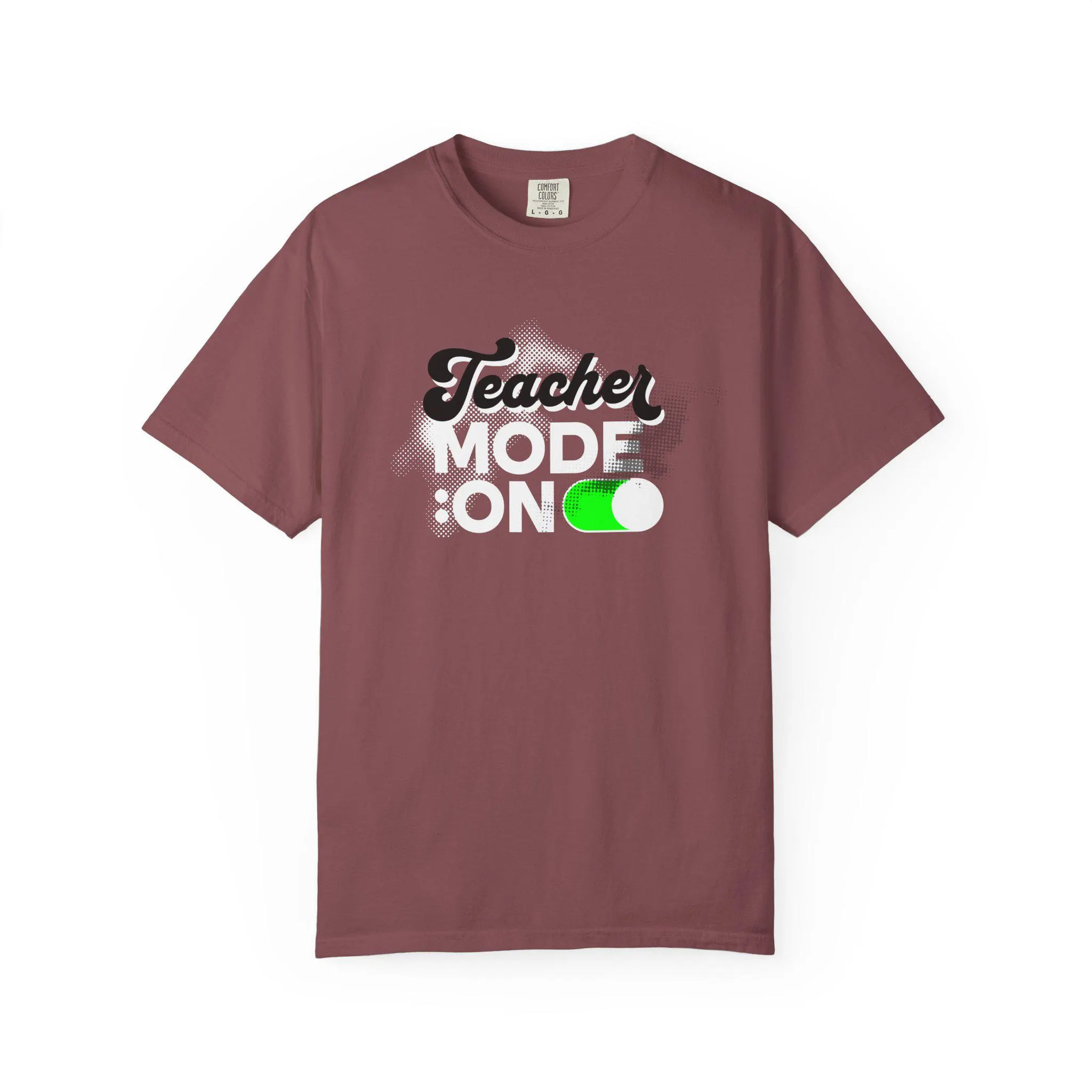 Teacher Mode On T-shirt, Garment-Dyed US Cotton School Staff Tee - image 3