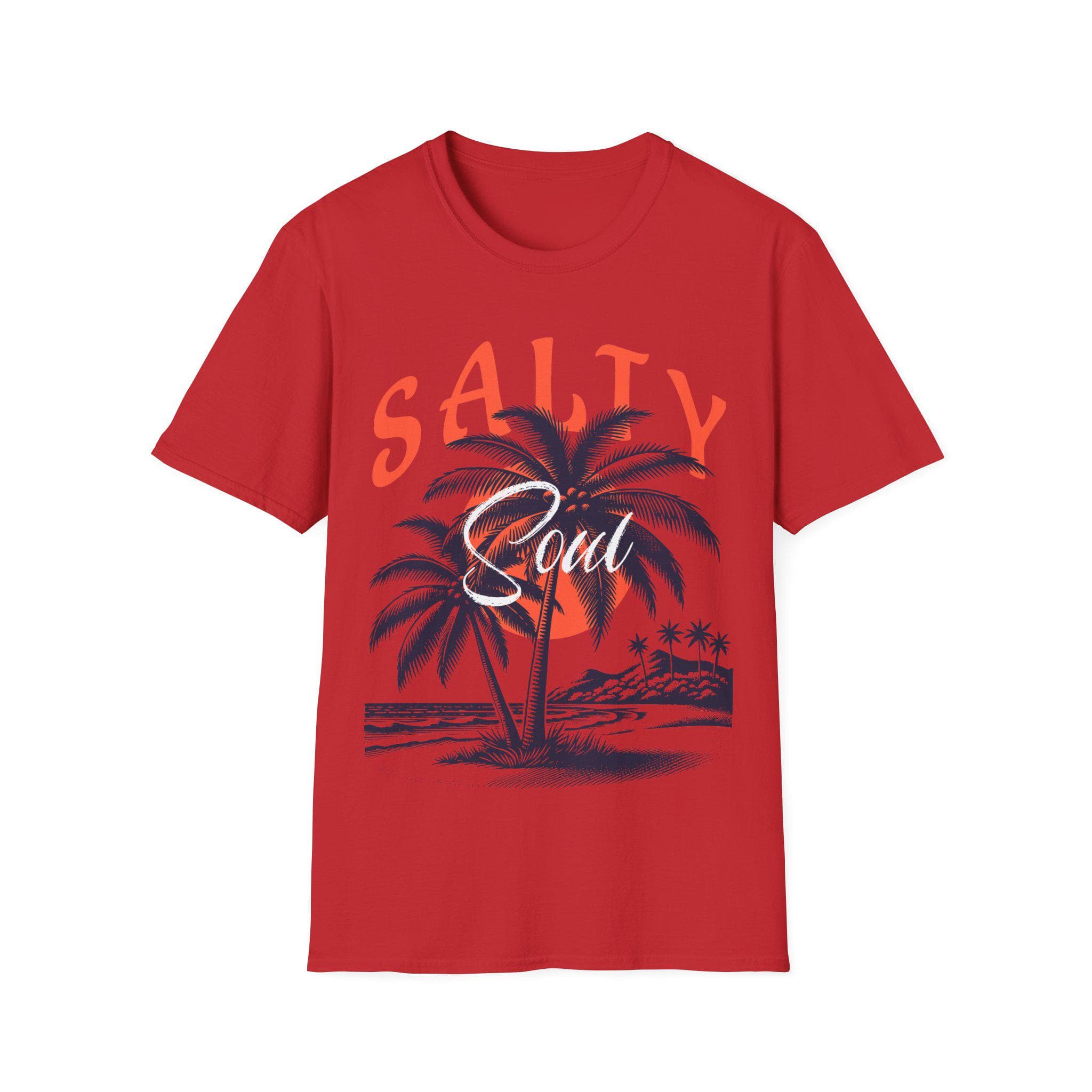Salty Soul Summer Shirt | Retro Beach Sunset Palm Tree Tee - image 3