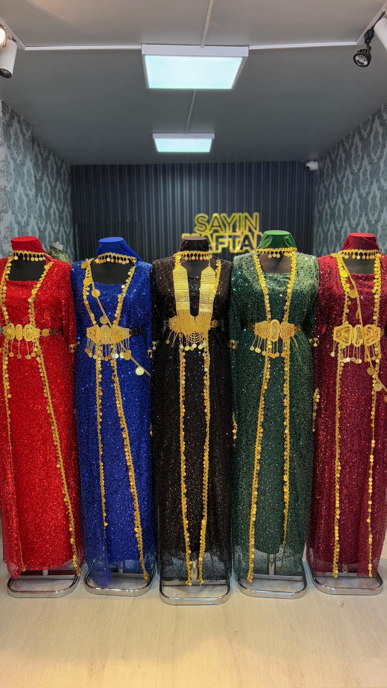 Kurdish Dress Traditional Kaftan Abaya, Kras Fistan Newroz Wedding Outfit Full set One Size