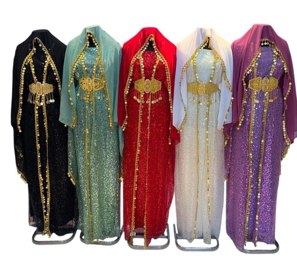 Kurdish Dress Traditional Kaftan Abaya, Kras Fistan Newroz Wedding Outfit Full set One Size
