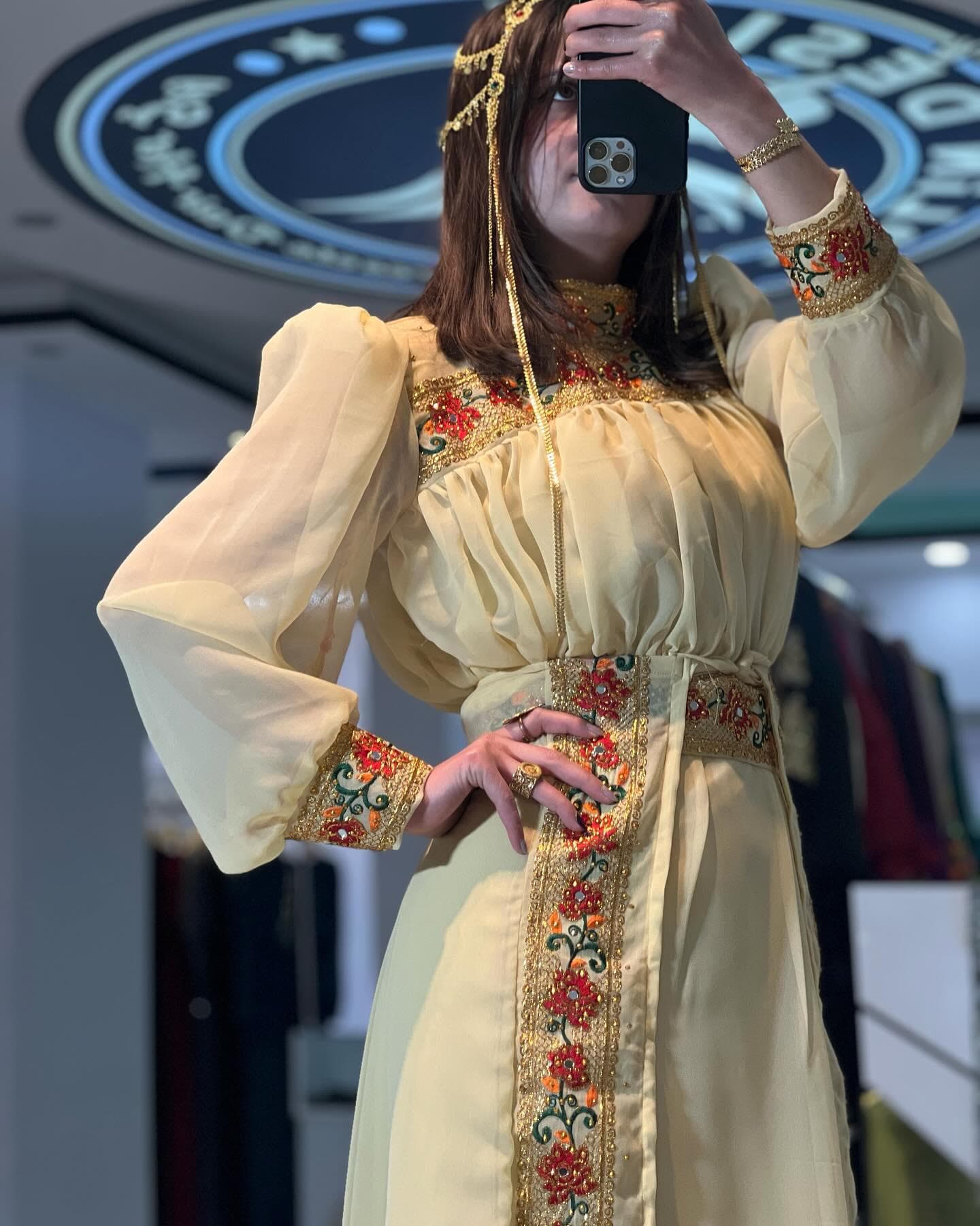 Assyrian Kurdish Dress Traditional Kaftan Abaya, Kras Fistan Newroz Wedding Outfit Standart Size - image 5