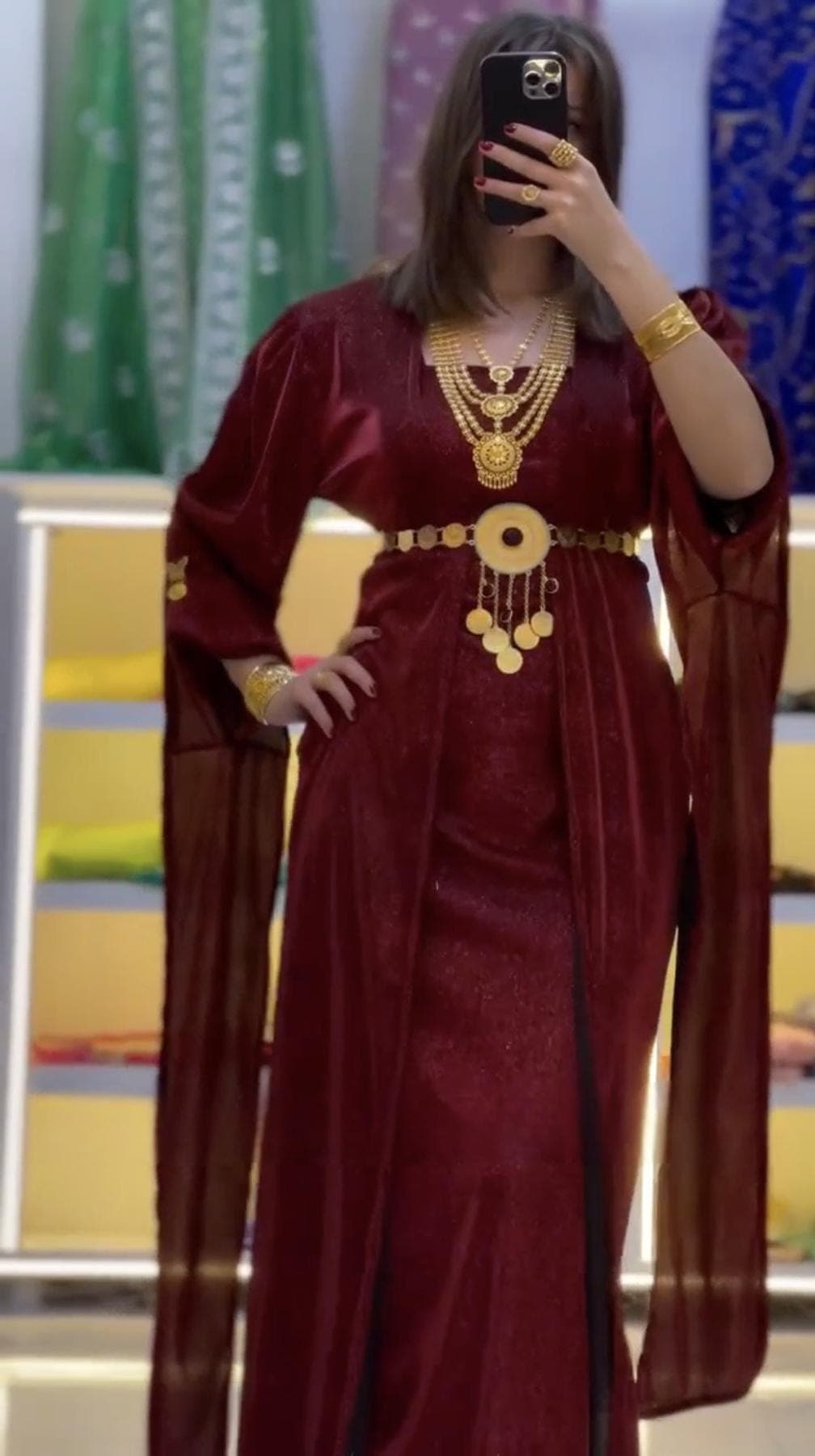 Kurdish Dress Traditional Kaftan Abaya, Kras Fistan Newroz Wedding Outfit One Size