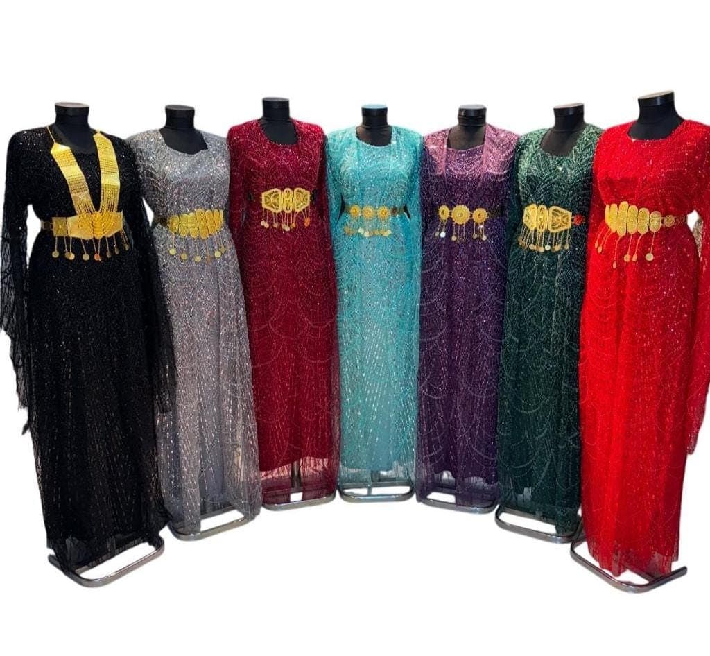 Kurdish Dress Traditional Kaftan Abaya, Kras Fistan Newroz Wedding Outfit Full set - image 3