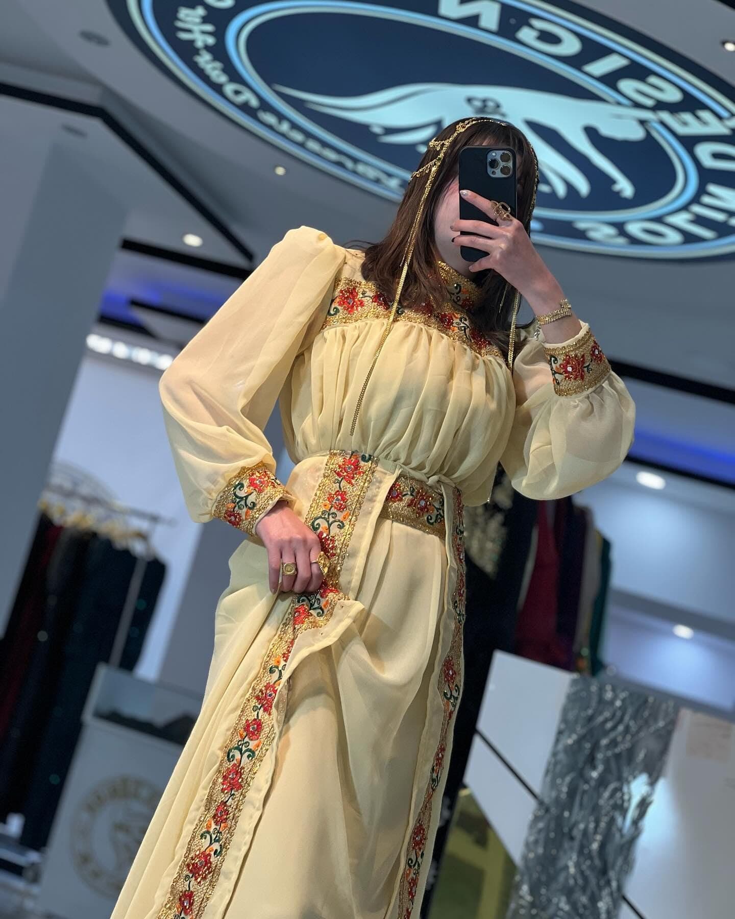 Assyrian Kurdish Dress Traditional Kaftan Abaya, Kras Fistan Newroz Wedding Outfit Standart Size