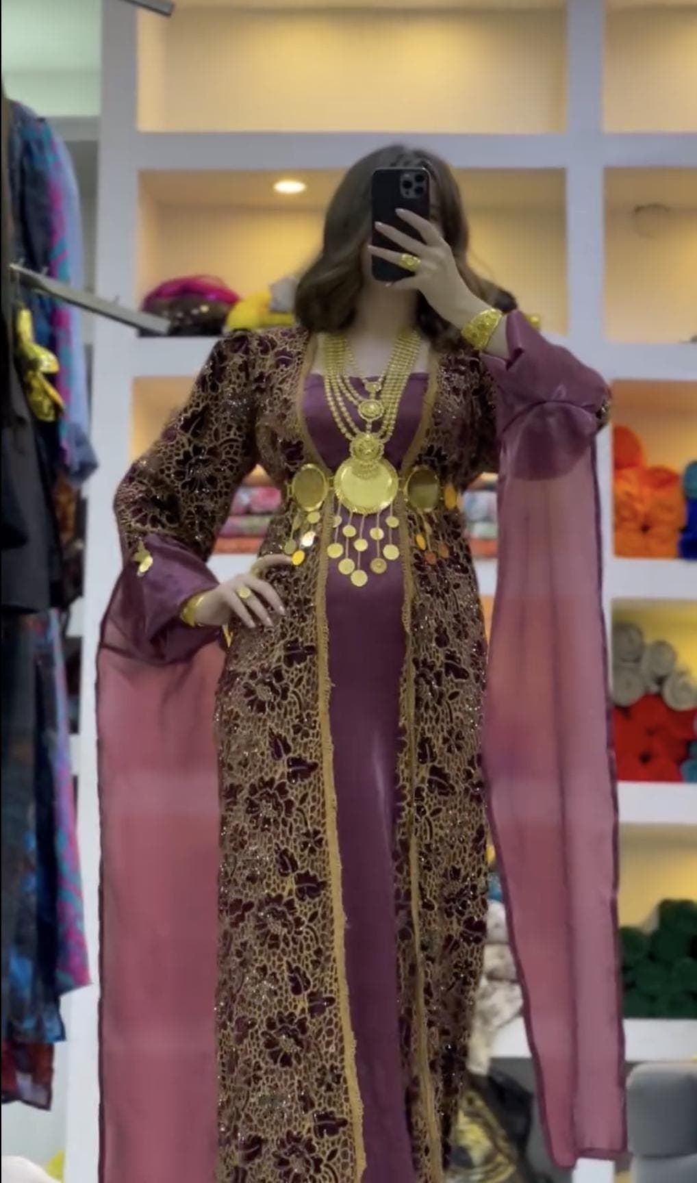 Kurdish Dress Traditional Kaftan Abaya, Kras Fistan Newroz Wedding Outfit One Size
