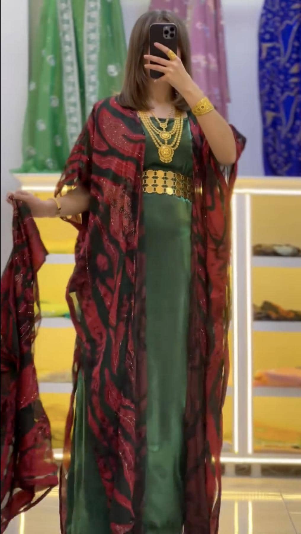 Kurdish Dress with Shawl Traditional Kaftan Abaya, Kras Fistan Newroz Wedding Outfit One Size