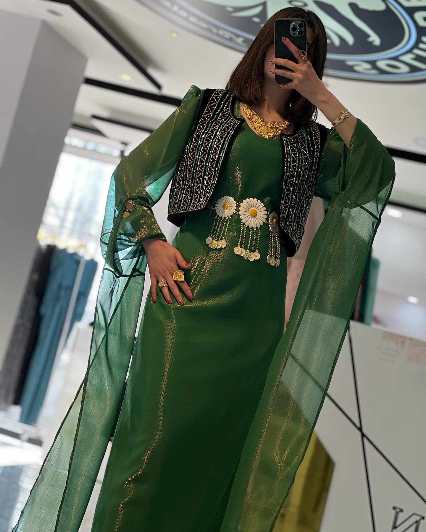 Kurdish Dress Traditional Kaftan Abaya, Kras Fistan Newroz Wedding Outfit Standart Size