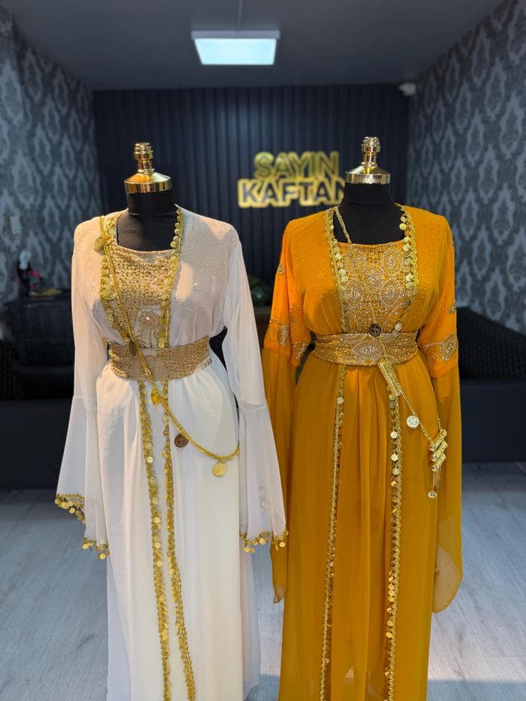 Kurdish Dress Traditional Kaftan Abaya, Kras Fistan Newroz Wedding Outfit Full set One Size