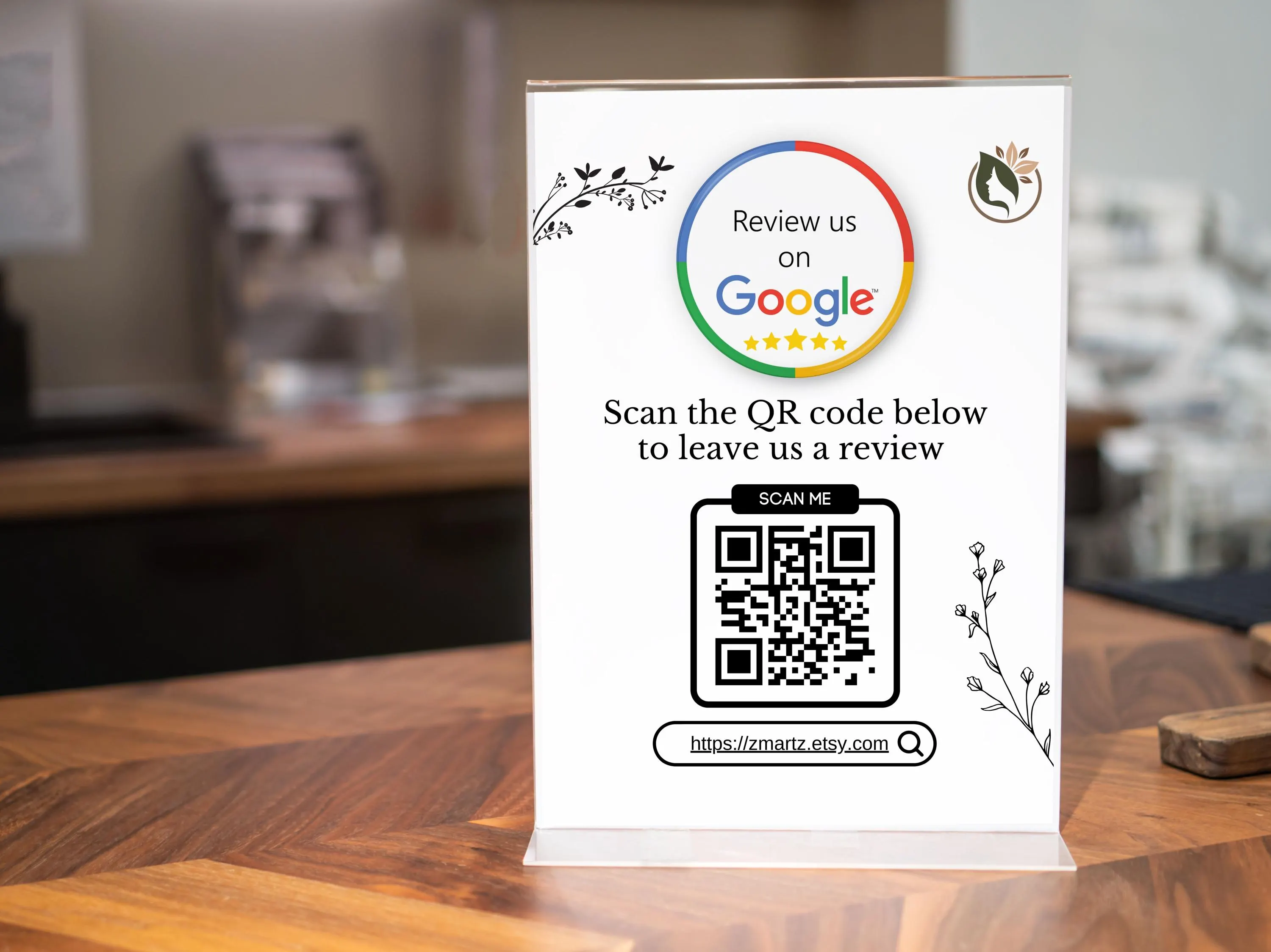 Google Review Card Template, Request Reviews QR Code Sign, Canva Template for Business, Facebook & Google Review Request, Customer Feedback - image 3
