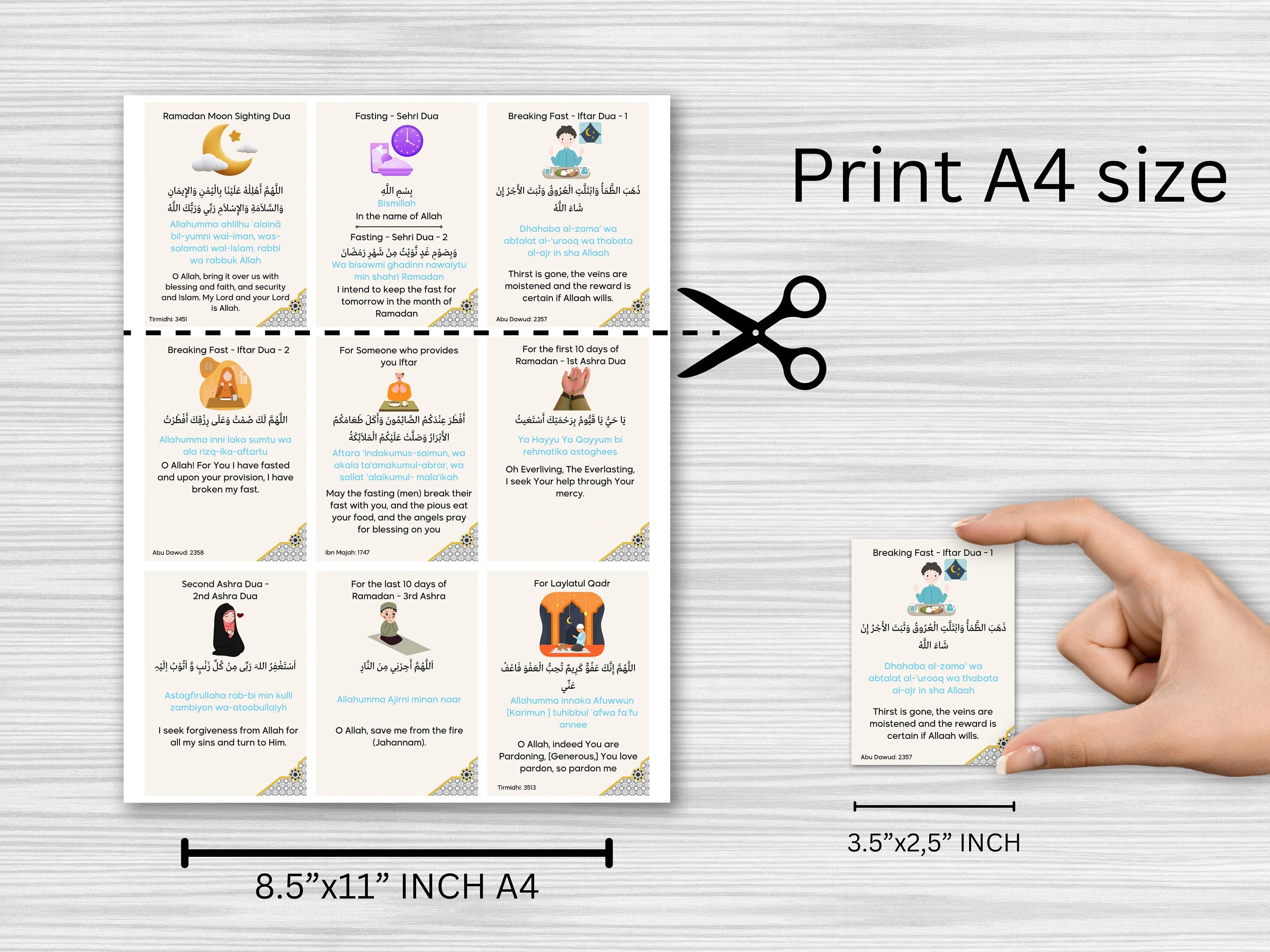 39 Ramadan Dua Flash Cards,Printable Dua Flash Cards For Kids,English Translation Dua Cards,Dua For Ramadan,Ramadan Activities For Kids - image 2