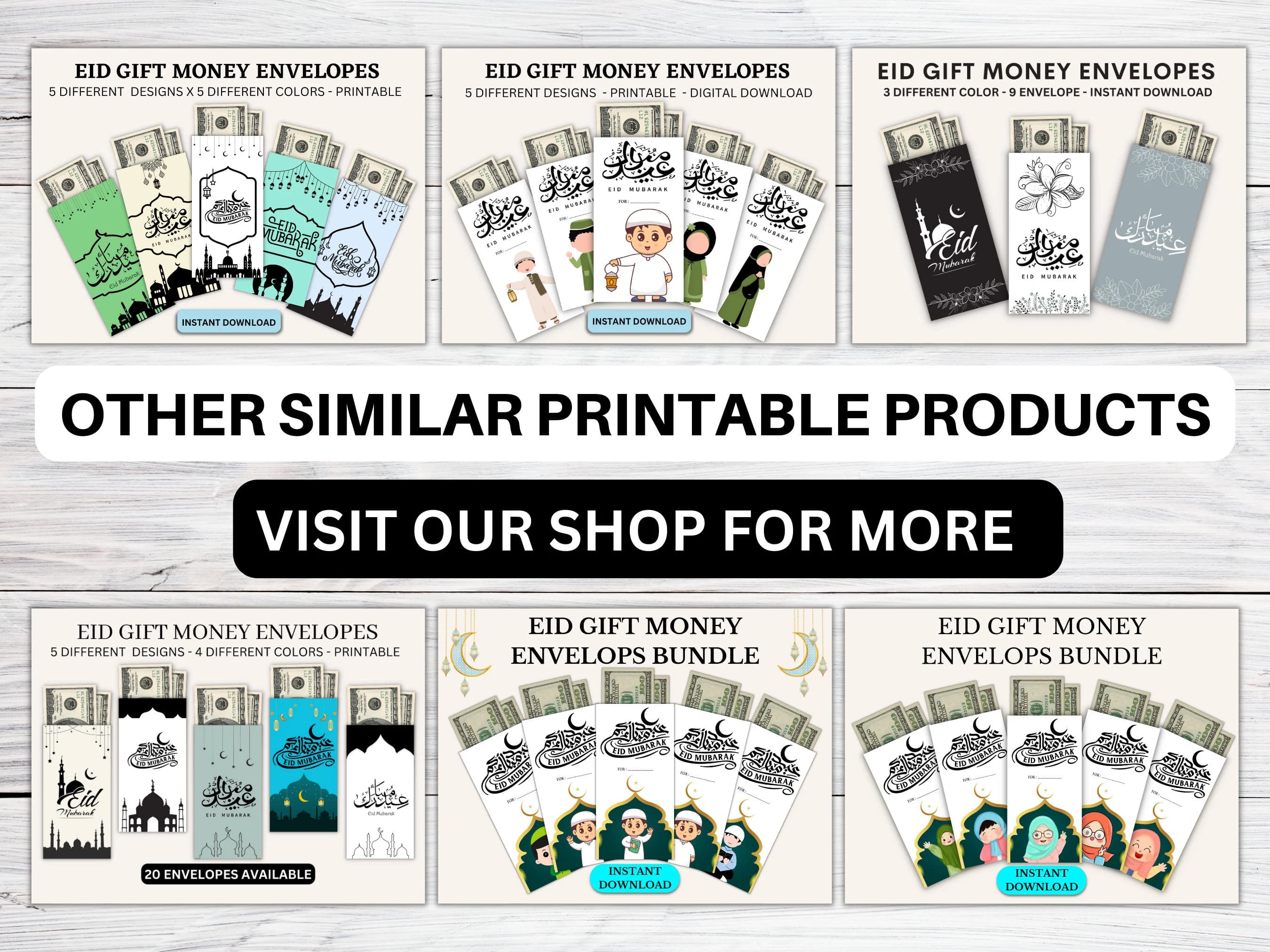 Printable Eid Gift Money Holder For Kids,Eid Gift,Eid Mubarak Gift,Eid Decor,Eid Gift Money Envelope,Envelope Pdf For Eid Money,Eid Cash - image 5