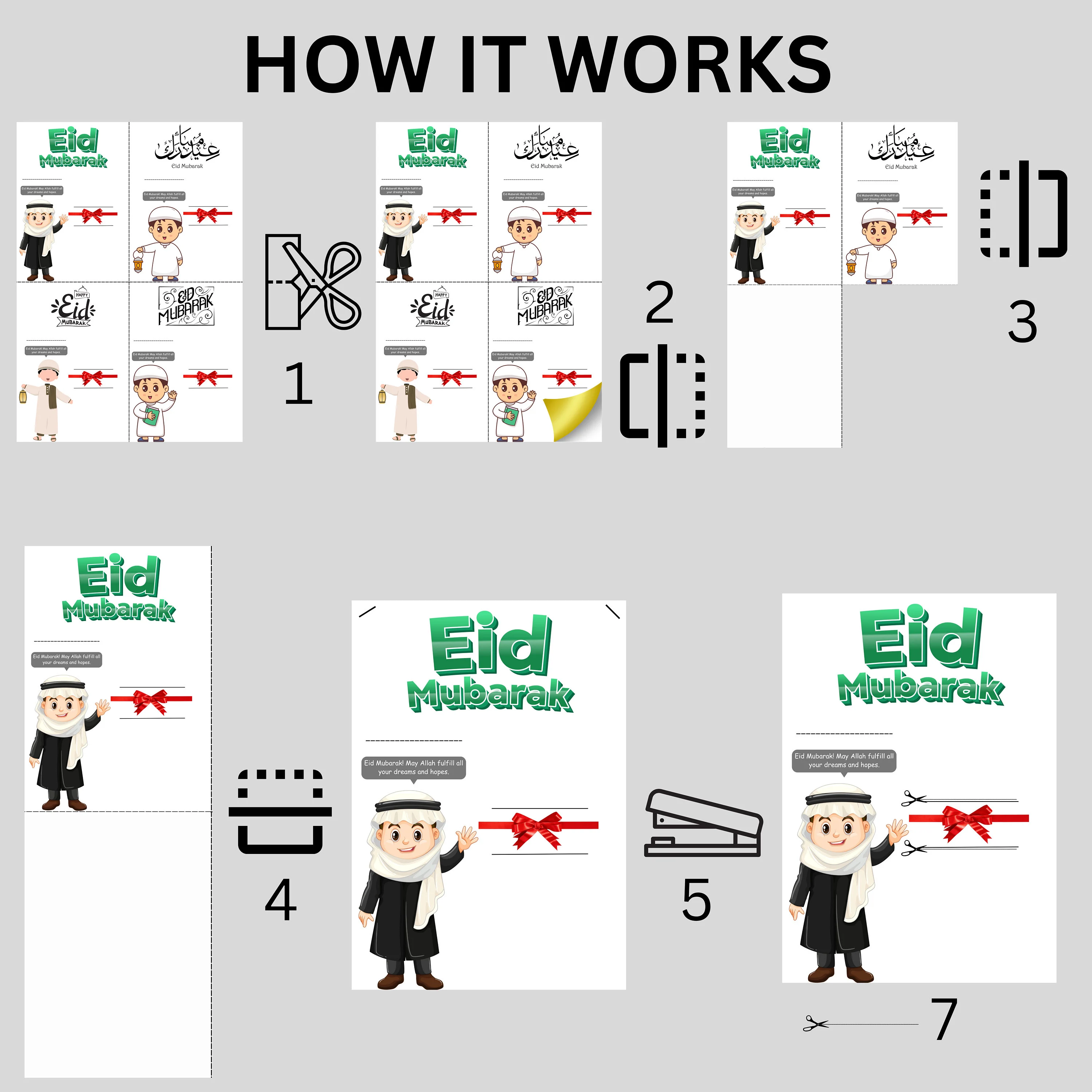 Printable Eid Gift Money Holder For Kids,Eid Gift,Eid Mubarak Gift,Eid Decor,Eid Gift Money Envelope,Envelope Pdf For Eid Money,Eid Cash - image 3