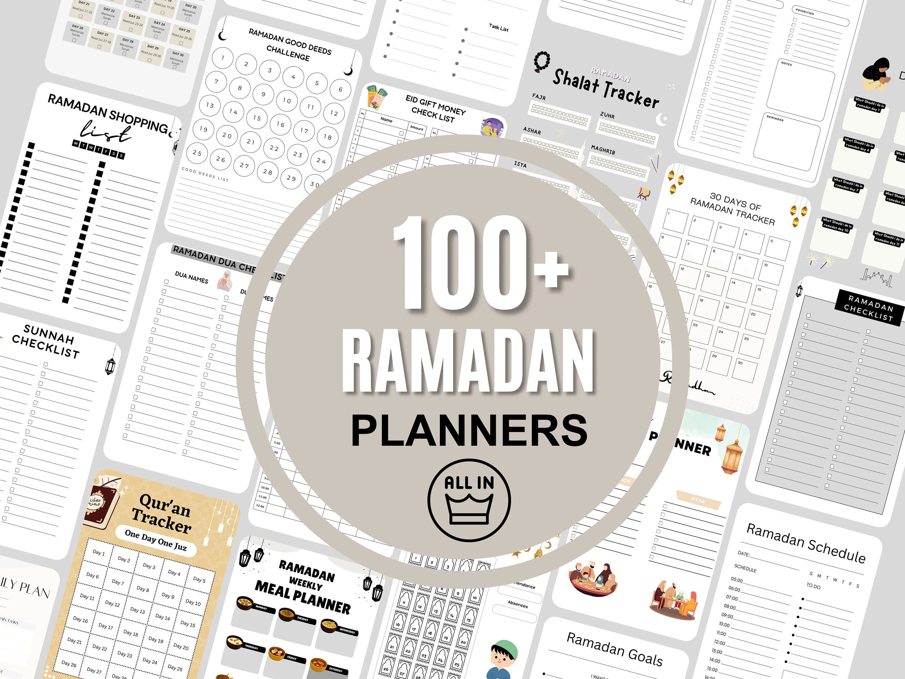2024 Printable Ramadan Planner All In One,Ramadan Trackers,Ramadan Planner,Ramadan Decor,Ramadan Activities,Journal For Ramadan,Printable