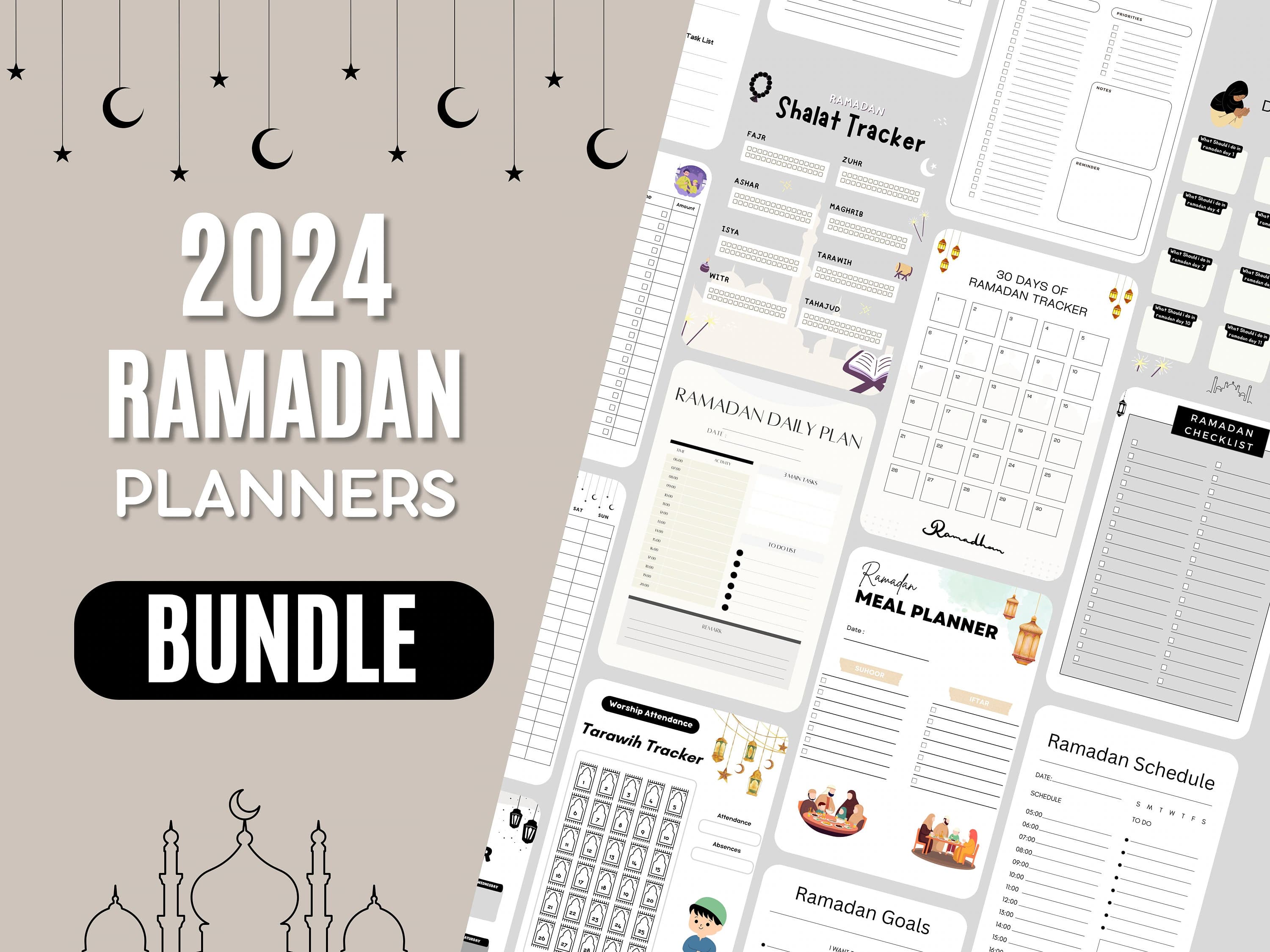 2024 Printable Ramadan Planner All In One,Ramadan Trackers,Ramadan Planner,Ramadan Decor,Ramadan Activities,Journal For Ramadan,Printable - image 3