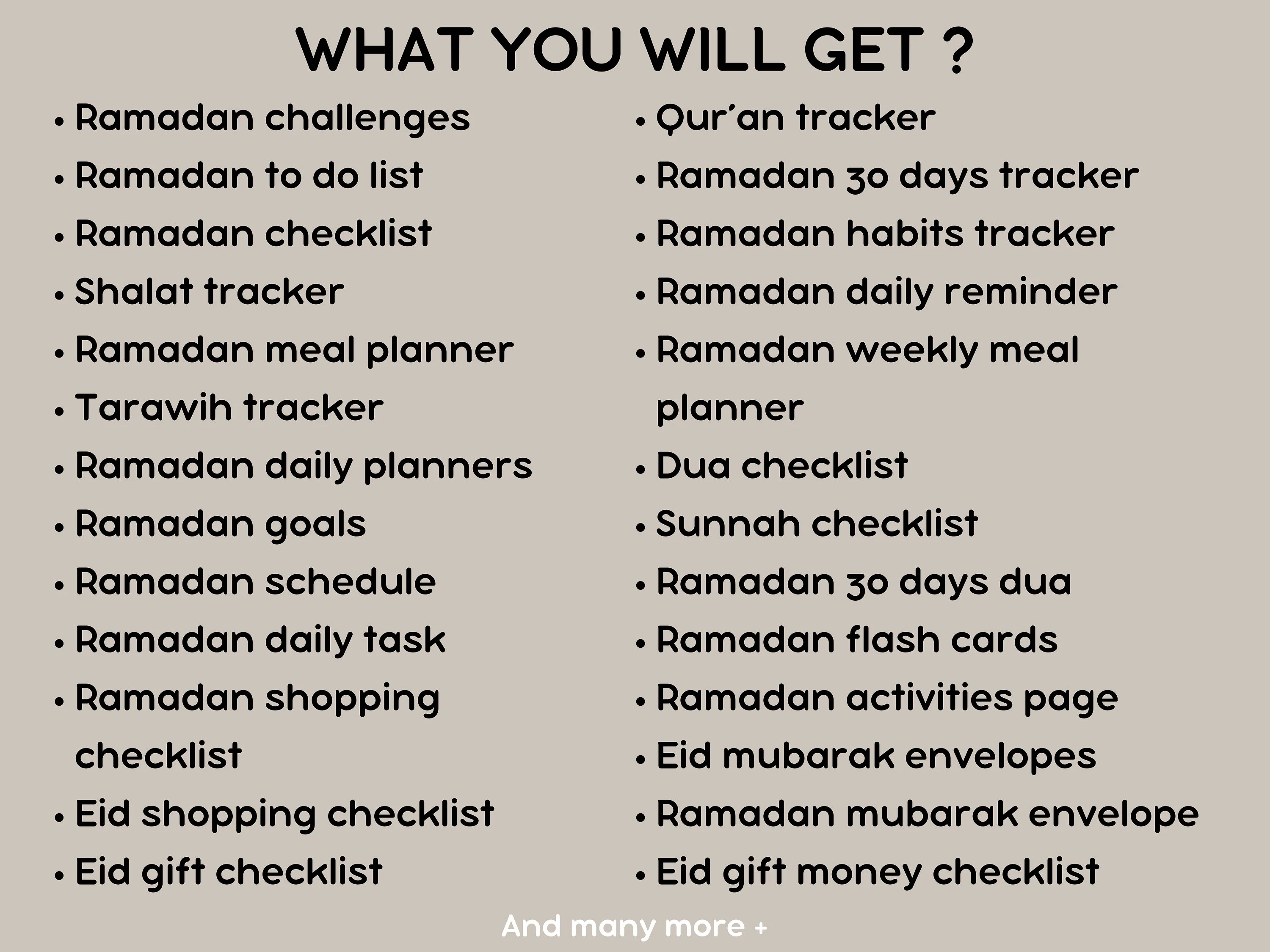 100 Ramadan Planner Bundle Printable,Ramadan Trackers,Ramadan Printable’s,Ramadan Decor,Ramadan Activitie,Journal For Ramadan,Muslim Planner - image 2