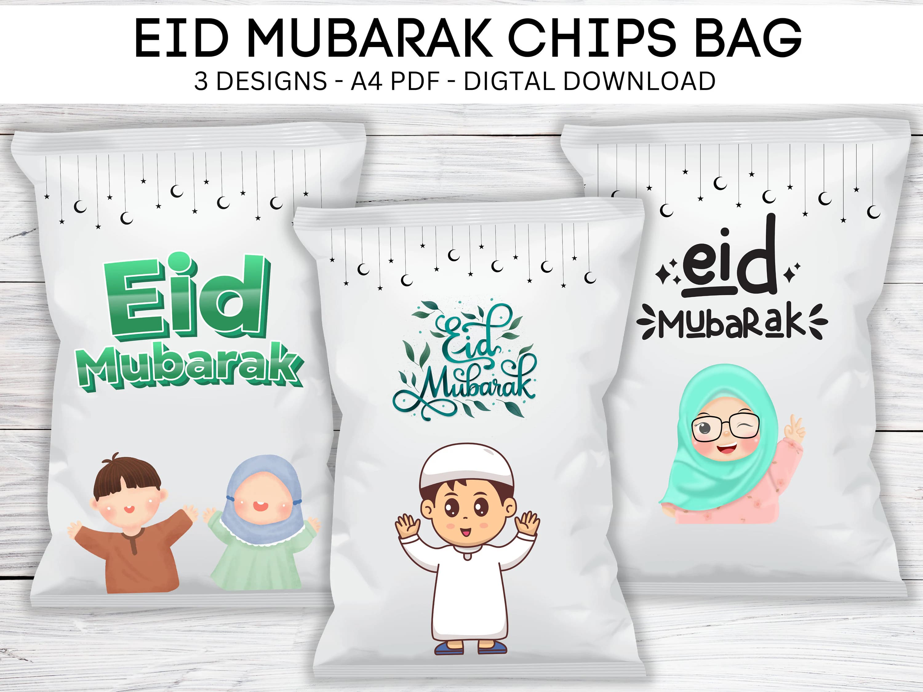 Eid Mubarak Chips bag,Printable eid gift for kids, gift, Eid decor,Eid Mubarak gift ,Printable gift for Eid