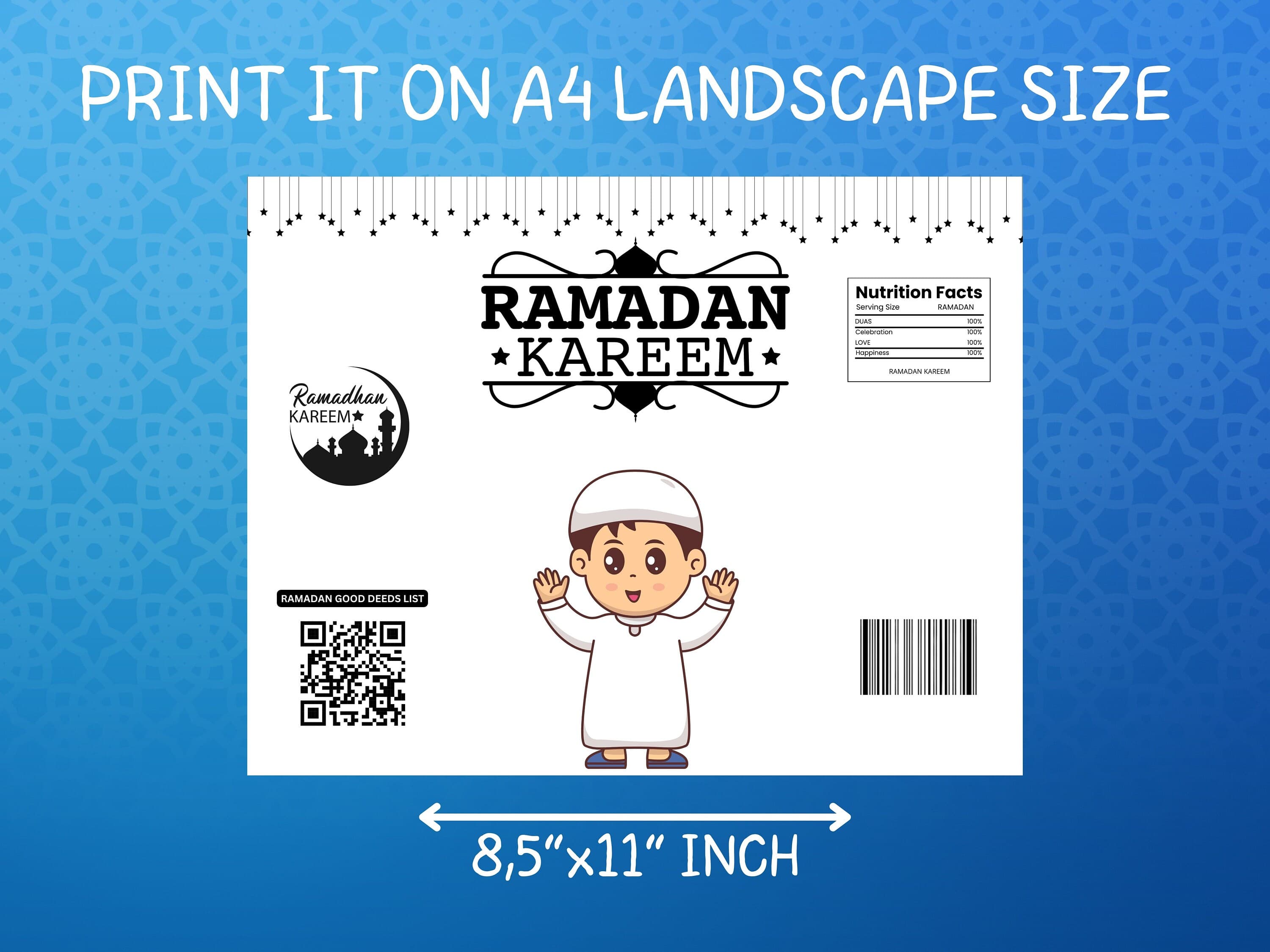 Ramadan Mubarak Chips Bag Wrapper,Ramadan Gift,Ramadan Decor,Chips bag Wrapper,Eid Mubarak,Ramadan Printable - image 4