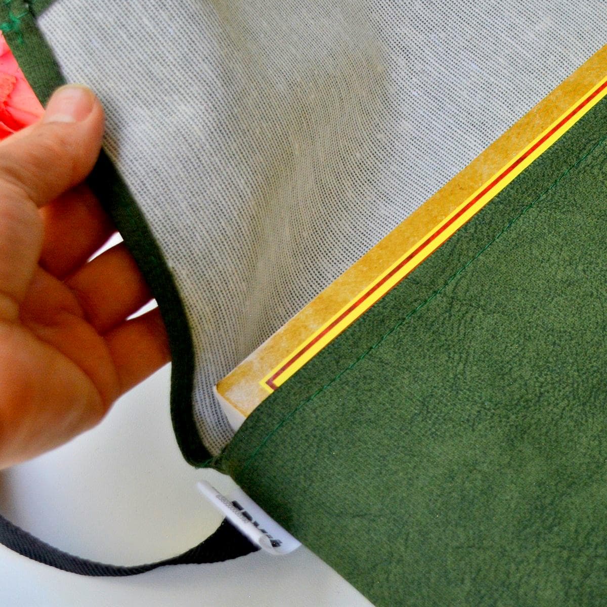 Handmade Green Quran Case Gold Arabic Calligraphy, Velvet Book Sleeve, Bismillah Quran Protector Bag - image 5