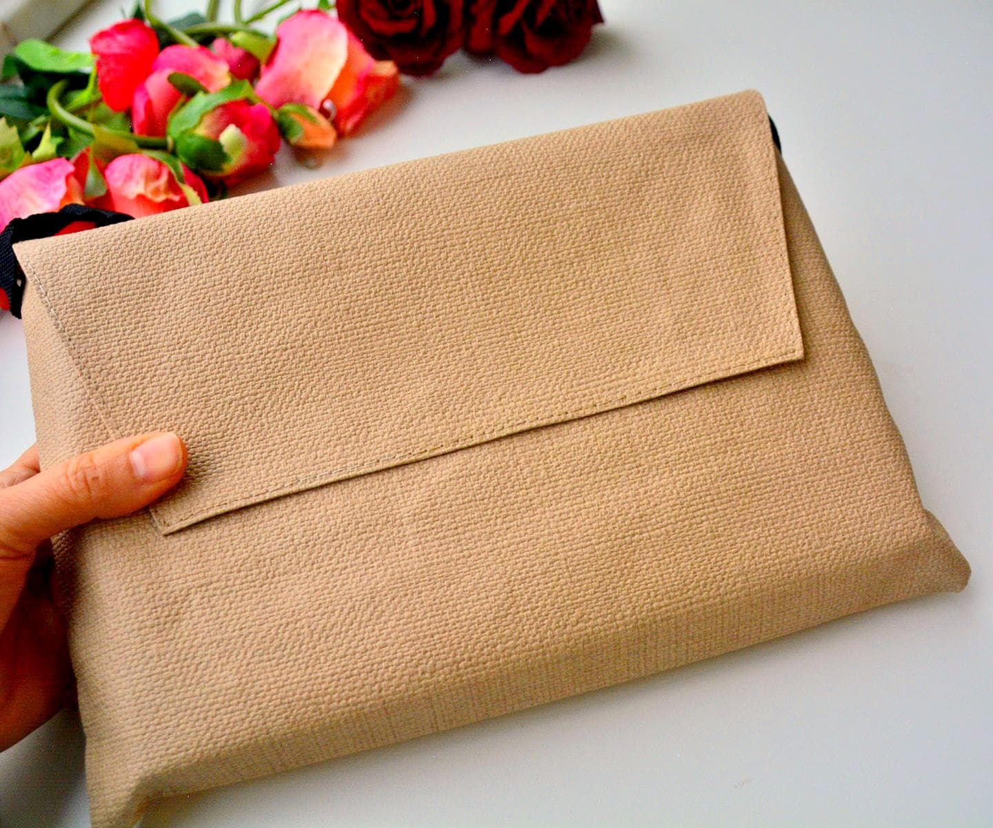 Brown Quran Case, Velvet Quran Book Sleeve, Besmele Kuran Protector Bag 20 * 29 cm - image 3