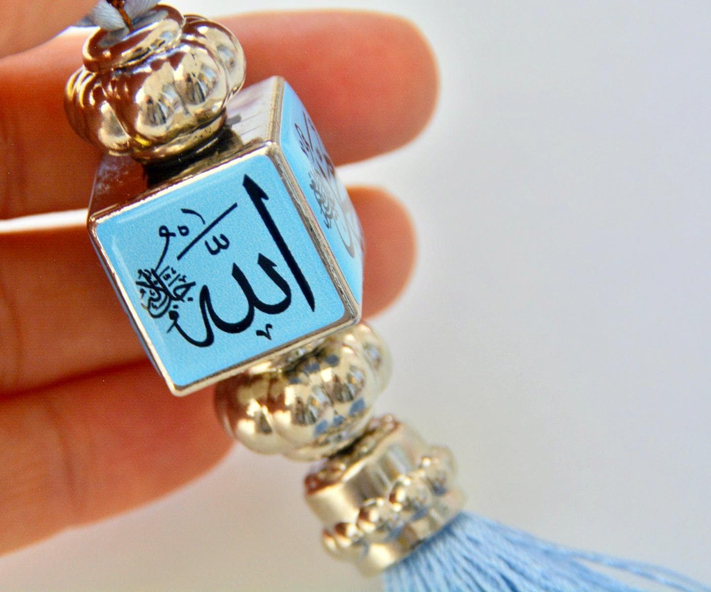 Blue Muslim Quran CAR Rear Mirror Hanger, Islamic Ornament Automobile Decoration - image 5