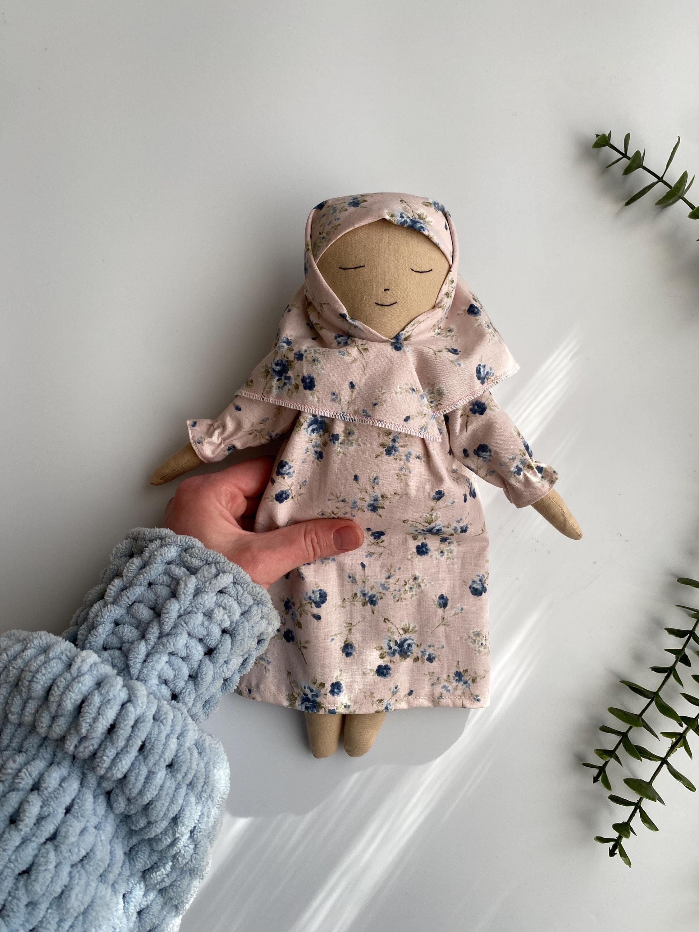 Handmade Hijab Muslim Doll in dress