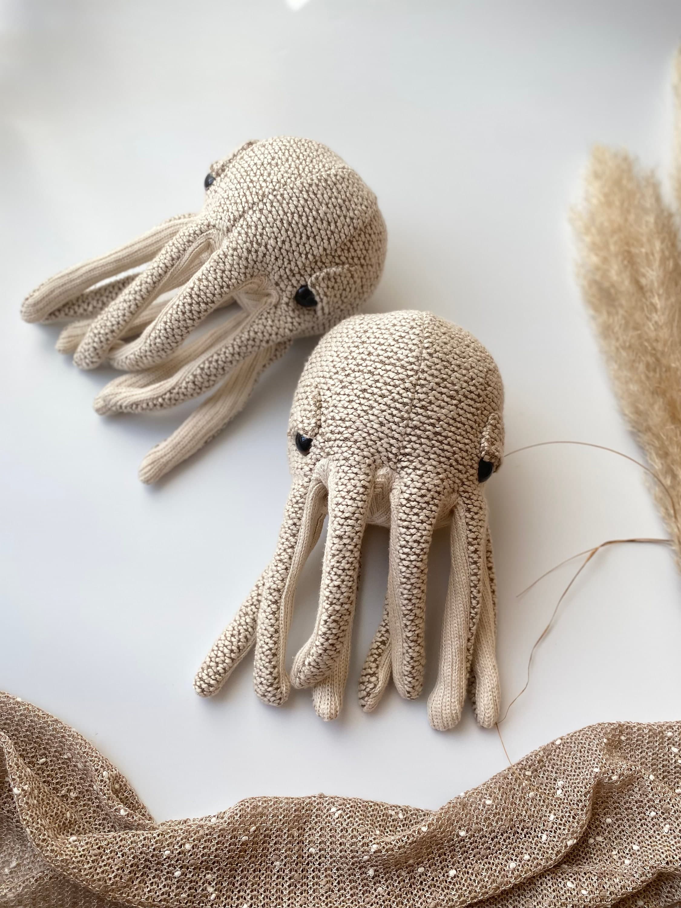 Handmade Knitted Octopus Plush Toy: Soft Stuffed Ocean Animal, Nursery Decor - image 3