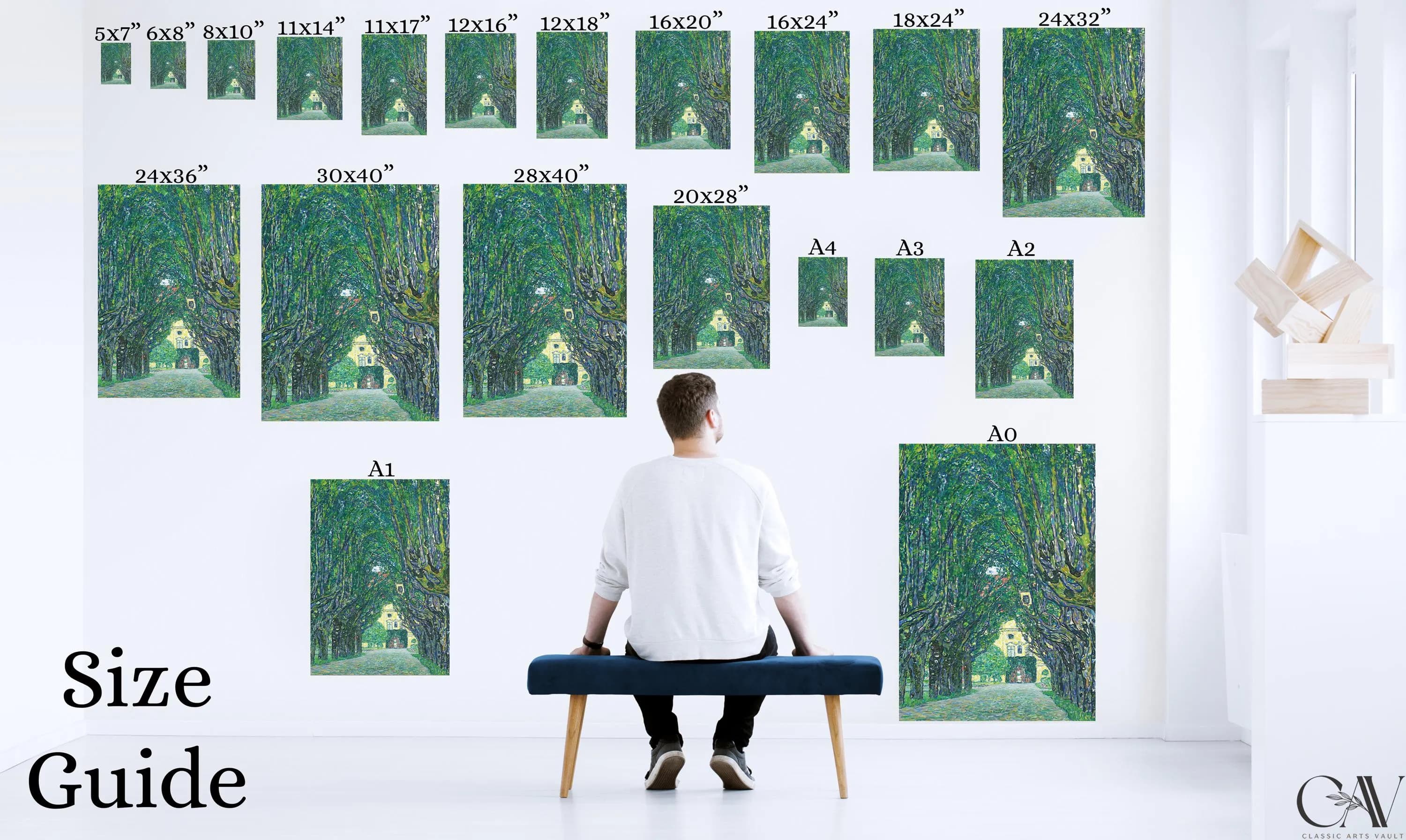 Gustav Klimt Summer Garden Vintage Spring Landscape Rustic Country Painting Antique Large Wall Art Set of 2 Gallery Canvas #2415 - image 3