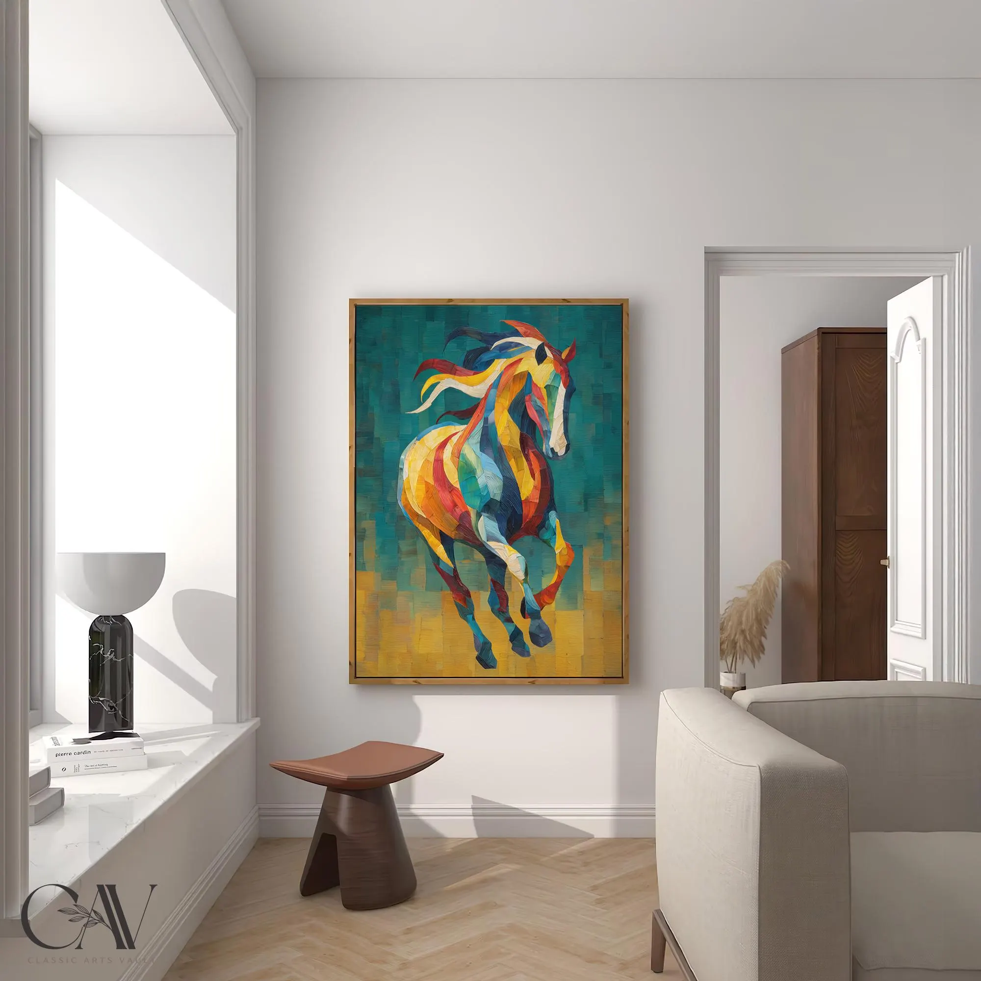 Horse Art Print Animal Poster 2026 Year of the Horse Decor Modern Lunar New Year Chinese Zodiac Large Wall Art Canvas #5358 - image 5