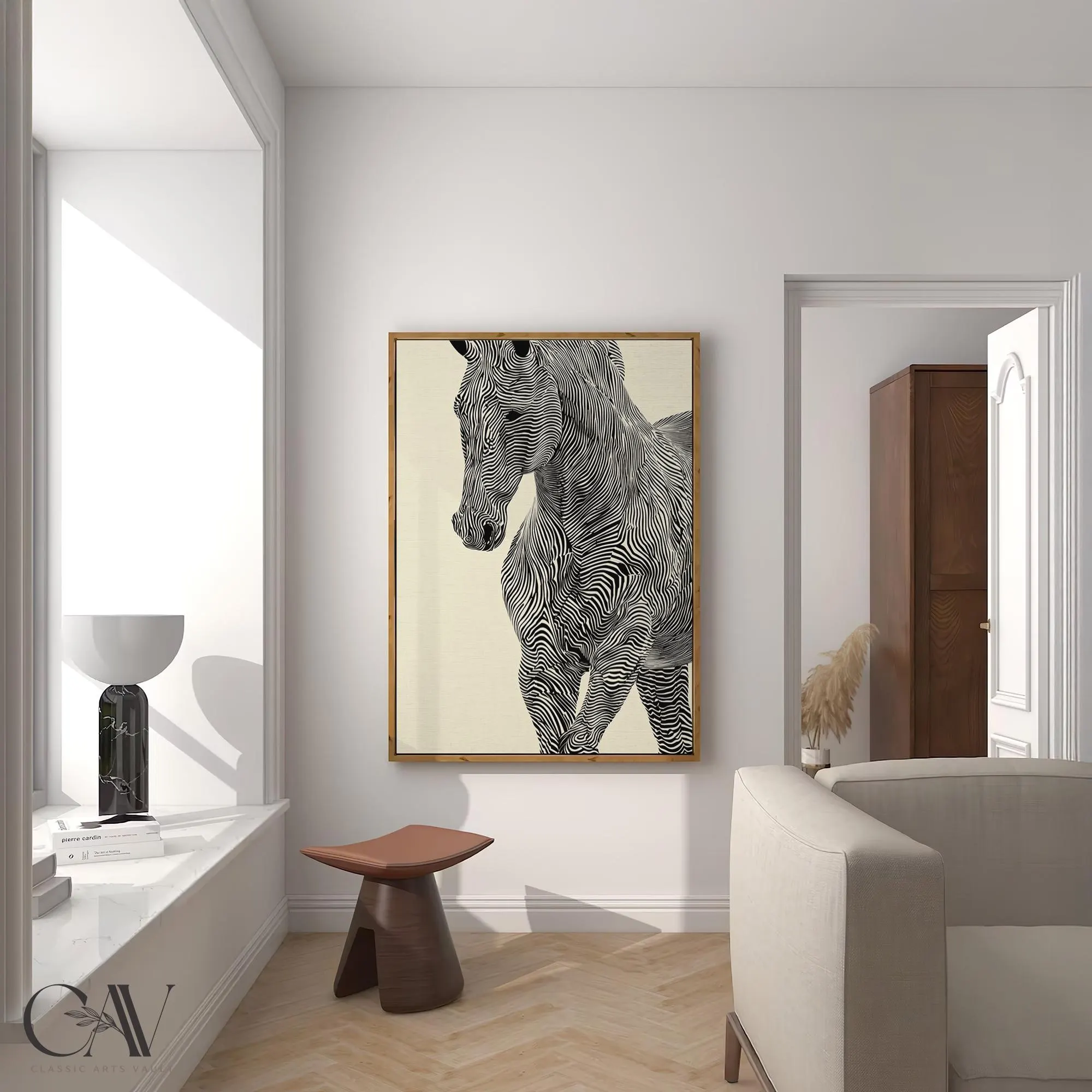 Horse Art Print Animal Poster 2026 Year of the Horse Decor Modern Lunar New Year Chinese Zodiac Large Wall Art Canvas #5355 - image 5