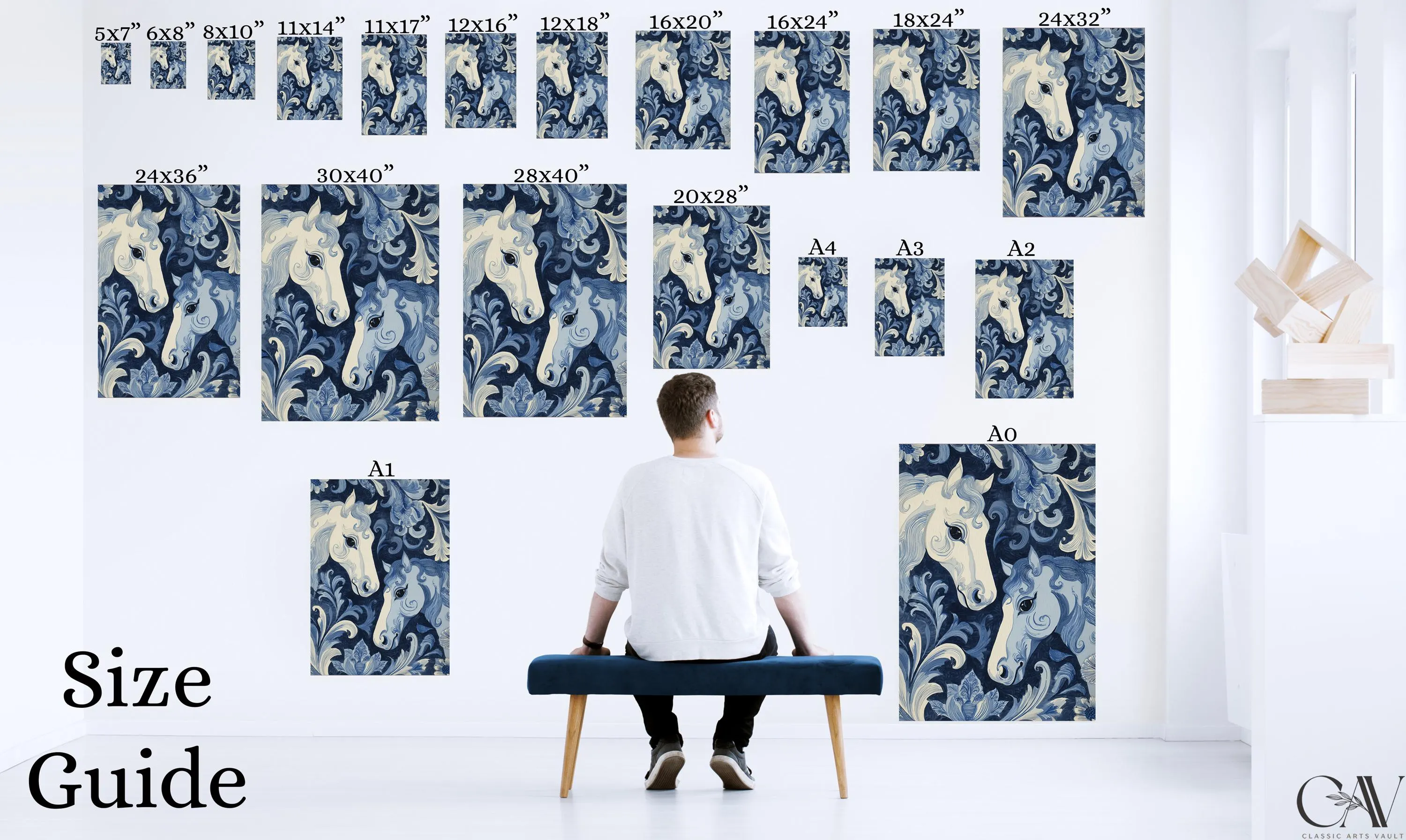 Horse Art Print Animal Poster 2026 Year of the Horse Decor Modern Lunar New Year Chinese Zodiac Large Wall Art Canvas #5372 - image 3