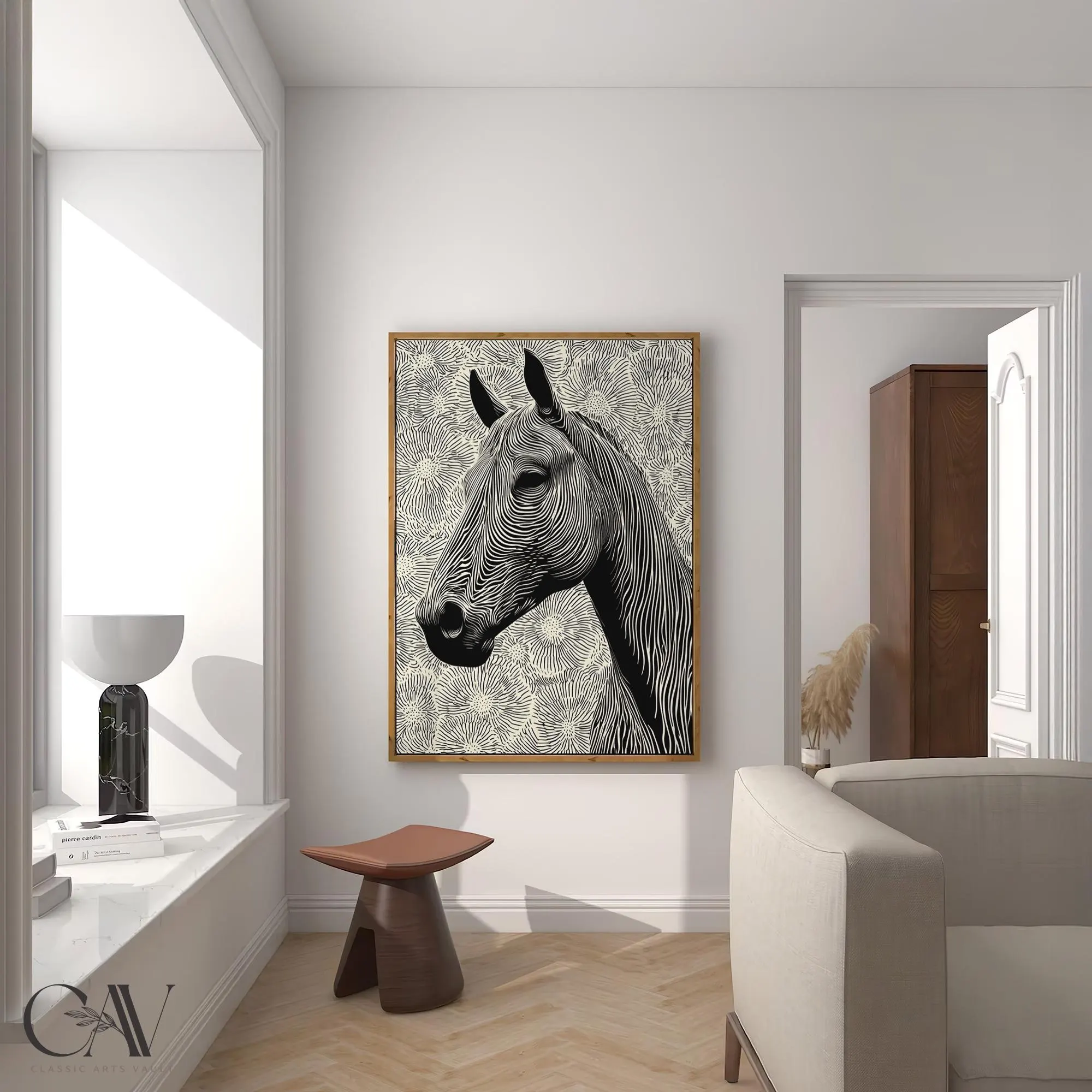 Horse Art Print Animal Poster 2026 Year of the Horse Decor Modern Lunar New Year Chinese Zodiac Large Wall Art Canvas #5365 - image 5