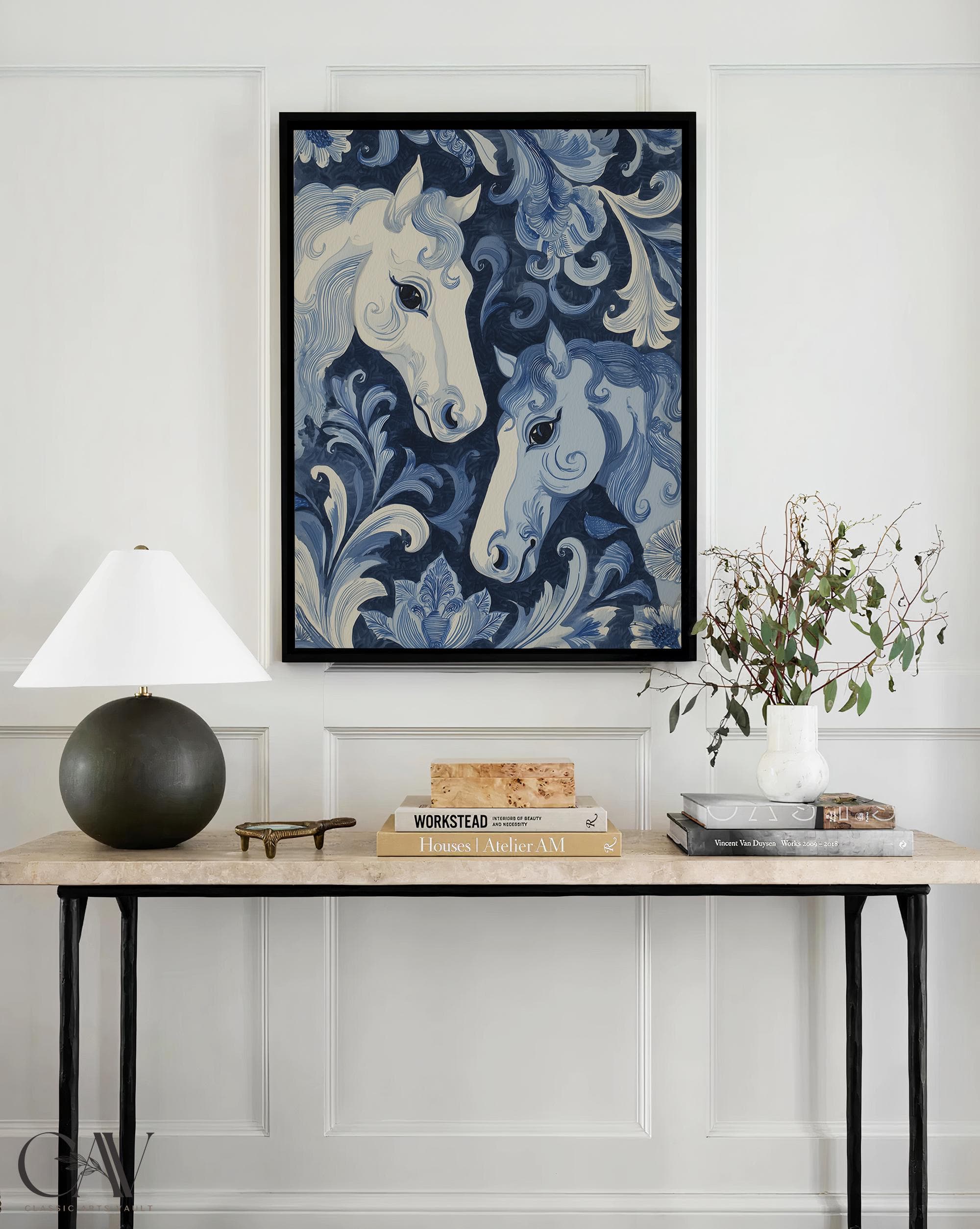 Horse Art Print Animal Poster 2026 Year of the Horse Decor Modern Lunar New Year Chinese Zodiac Large Wall Art Canvas #5372