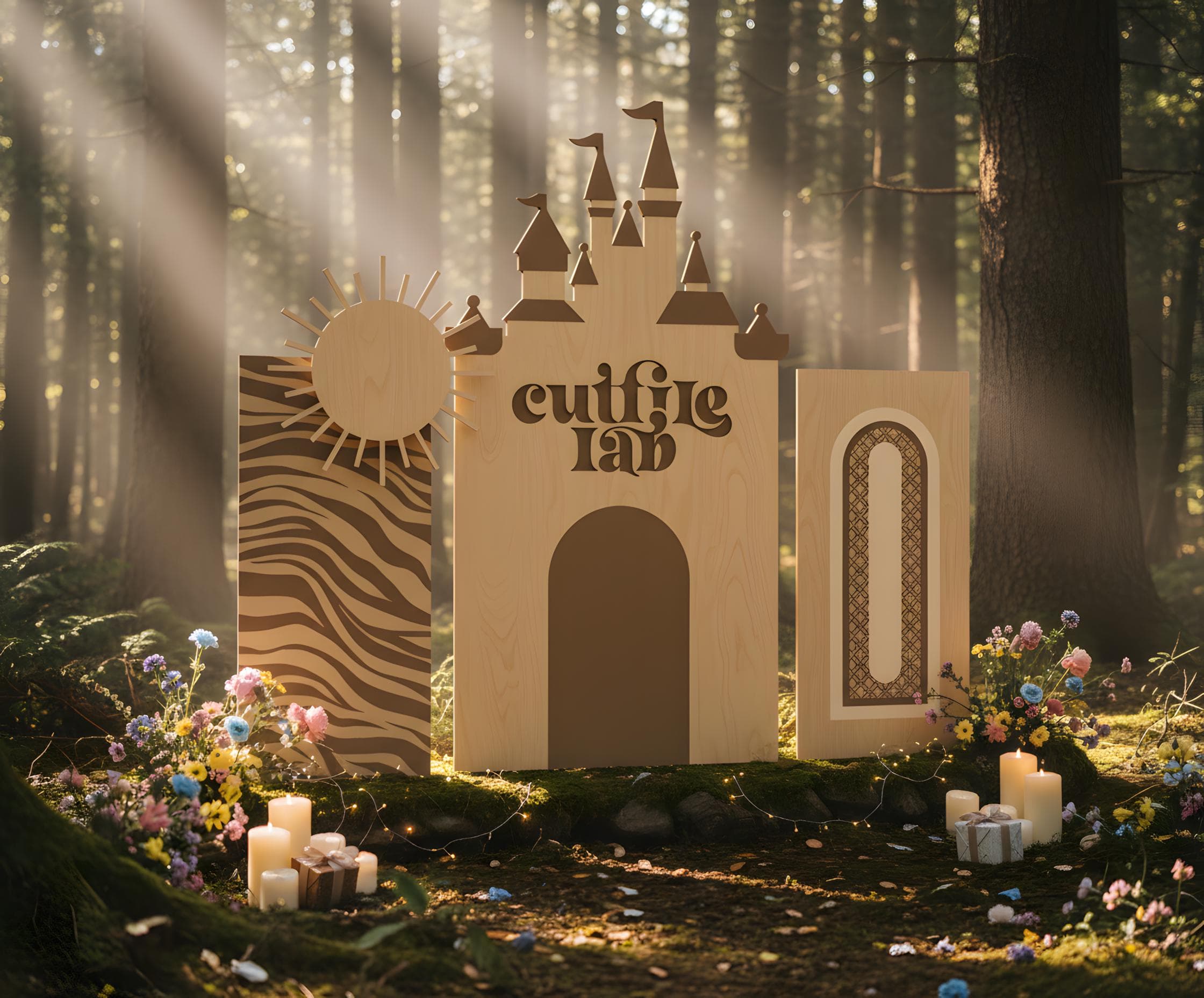 Castle Backdrop SVG, Birthday Decor, Event Arch Sign (Digital Design)