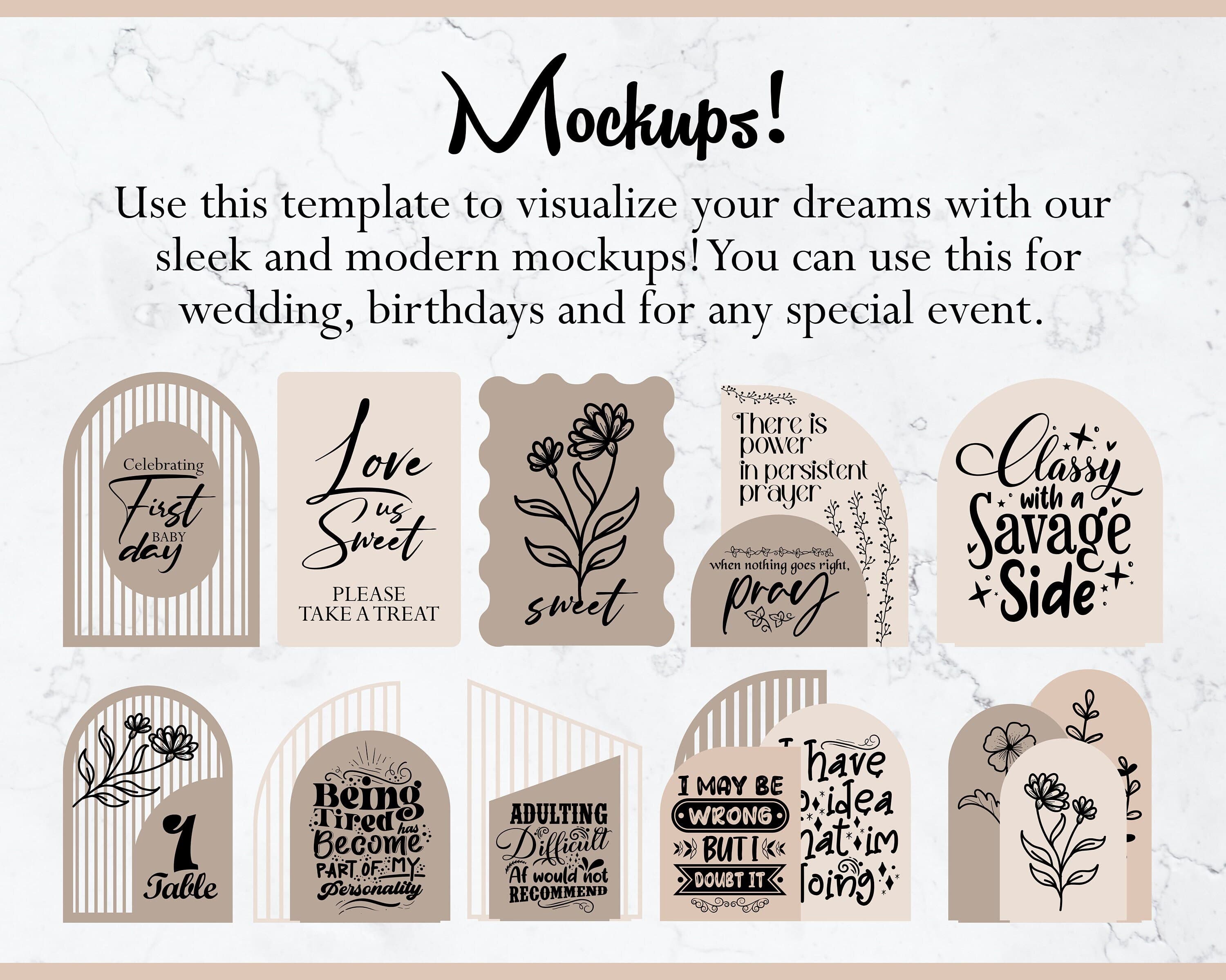 Boho Arch SVG, Wedding Welcome Sign, Laser Cut File (Digital Download) - image 3