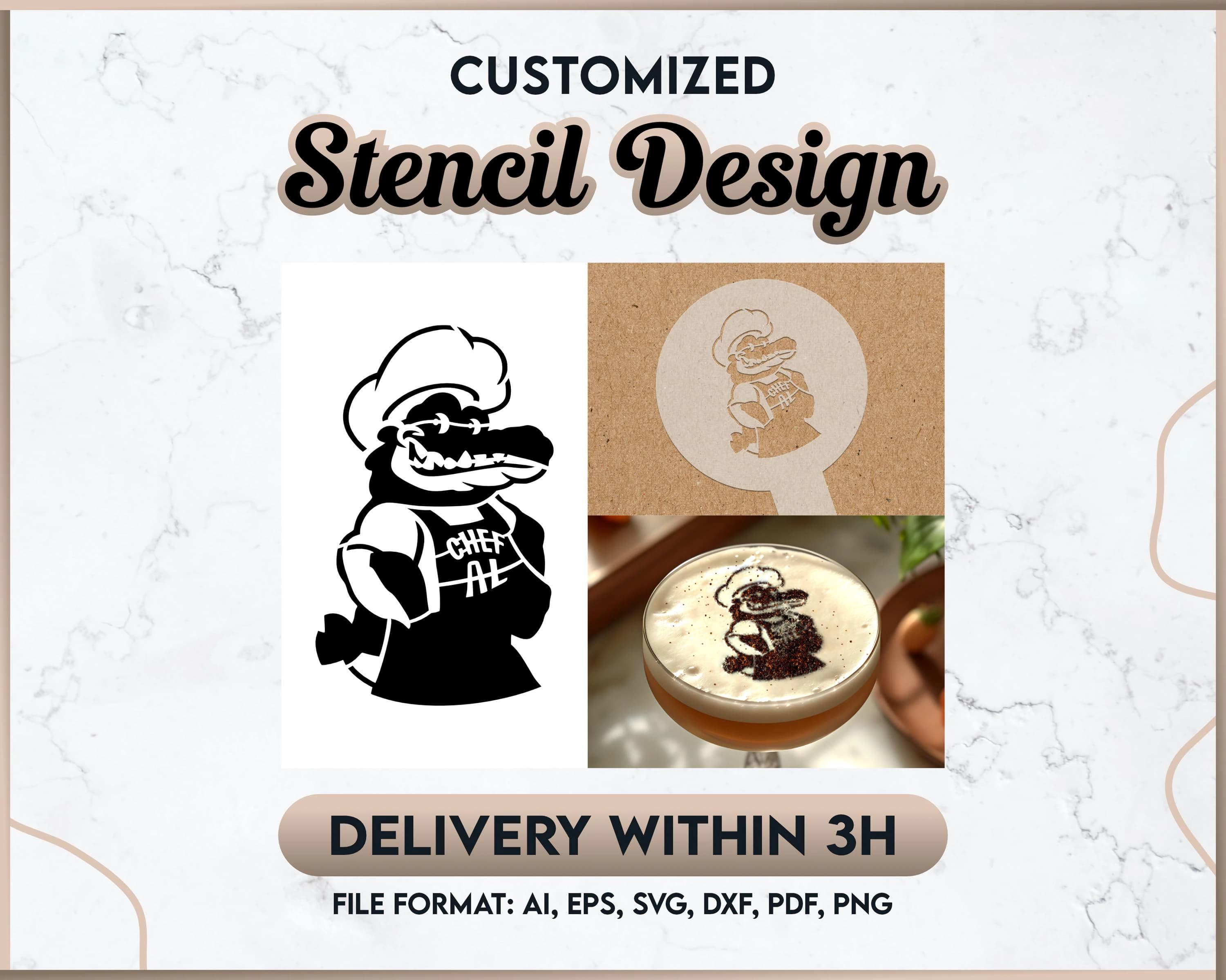 Custom Stencil Design | Laser Cutting, Painting, DIY (Vector Template)