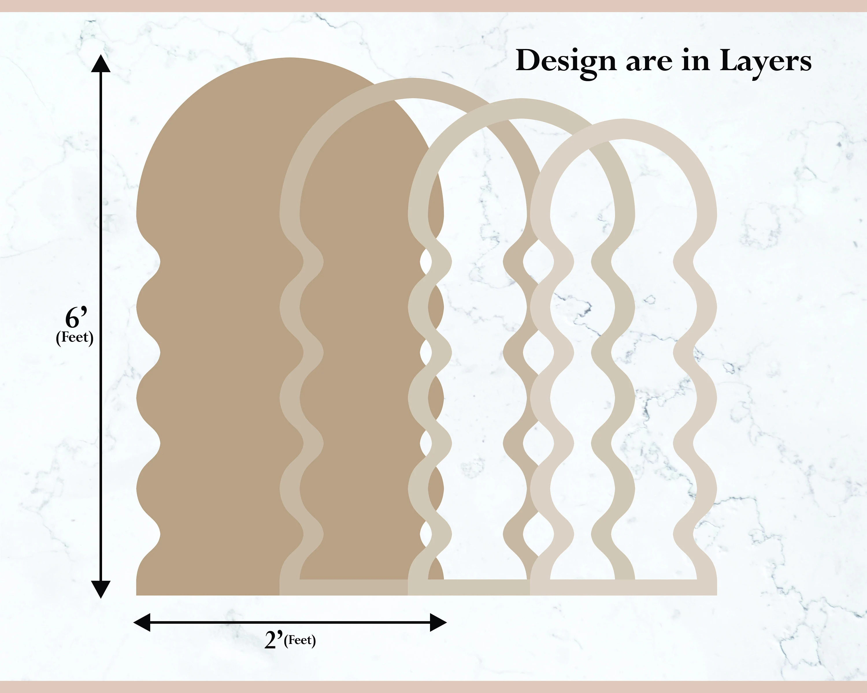 Wavy Arch Backdrop SVG, Circle Event Template (Digital Download) - image 4