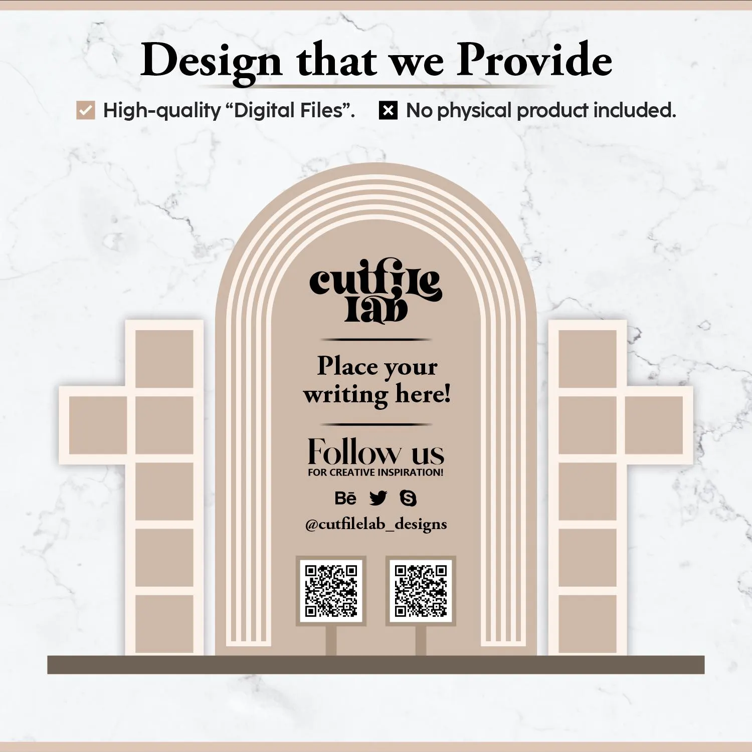 Boho Arch Display Stand SVG | Photo Grid Sign Cut File (Digital Download)