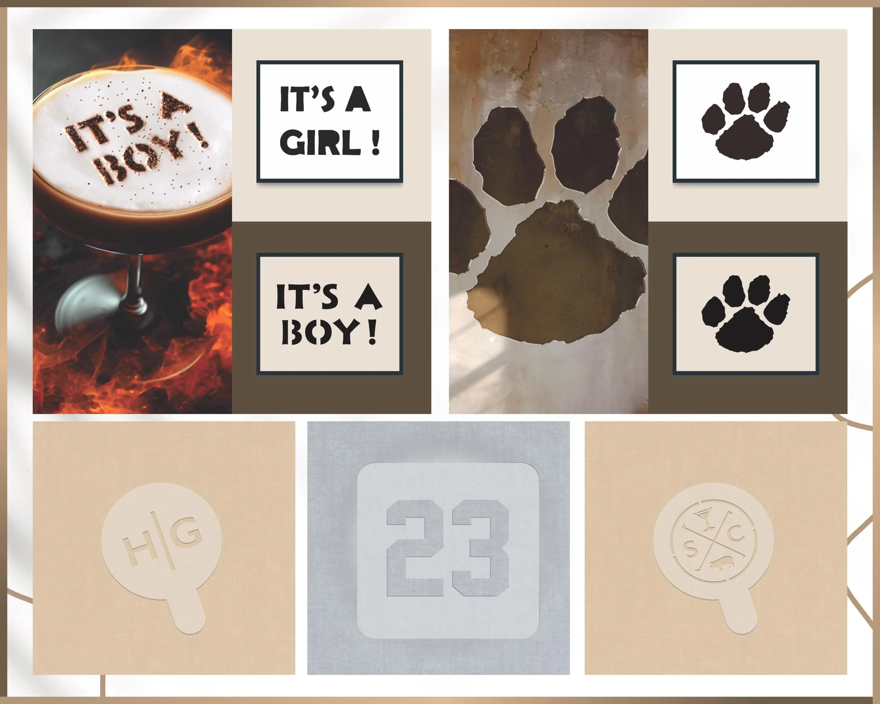 Custom Stencil Design | Laser Cutting, Painting, DIY (Vector Template) - image 3