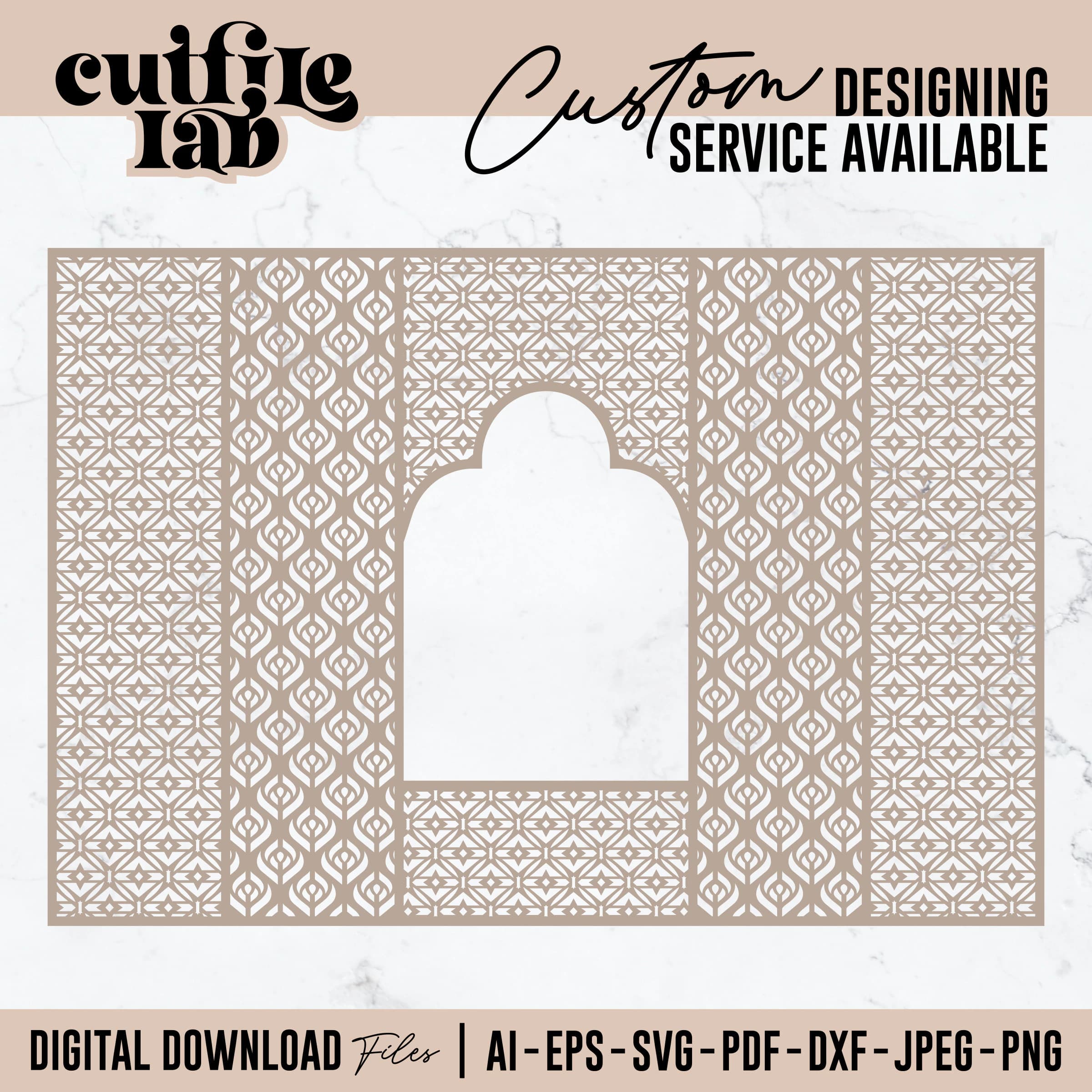 Moorish Arch SVG: Islamic Pattern Laser Cut File (Digital Download)