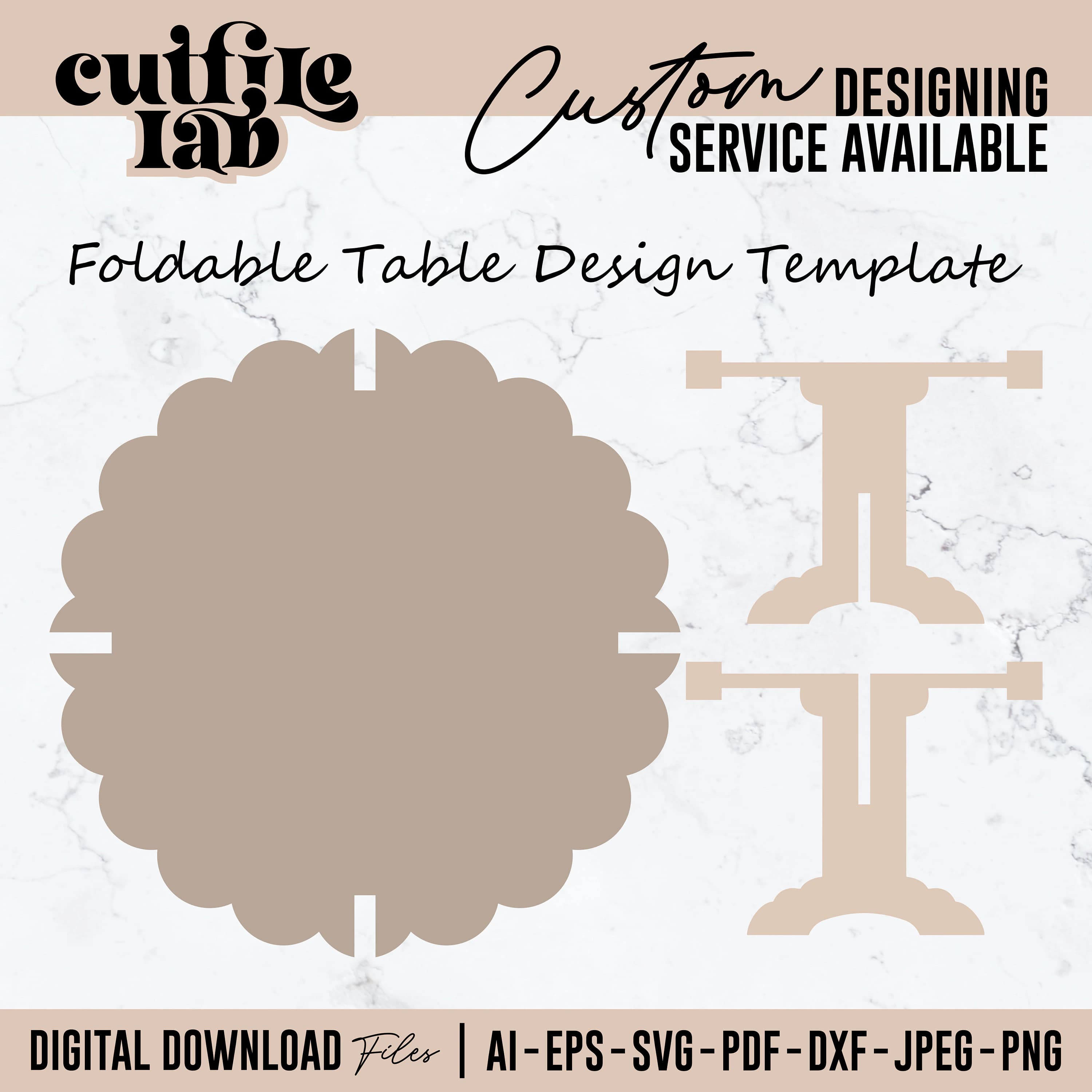 Folding Table template, Folding Scout table Template, DIY table blueprint, Laser Cut File, Vector Digital Design, Svg, Eps, Dxf, Png